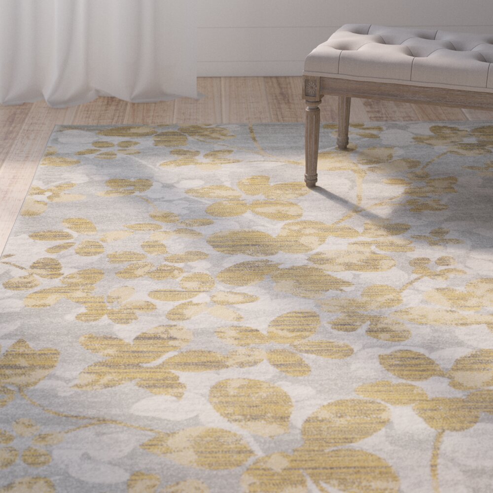 Lark ManorÃ¢Â„Â¢ Montelimar Gray/Gold Area Rug & Reviews | Wayfair - Lark Manor™ Montelimar Gray/Gold Area Rug