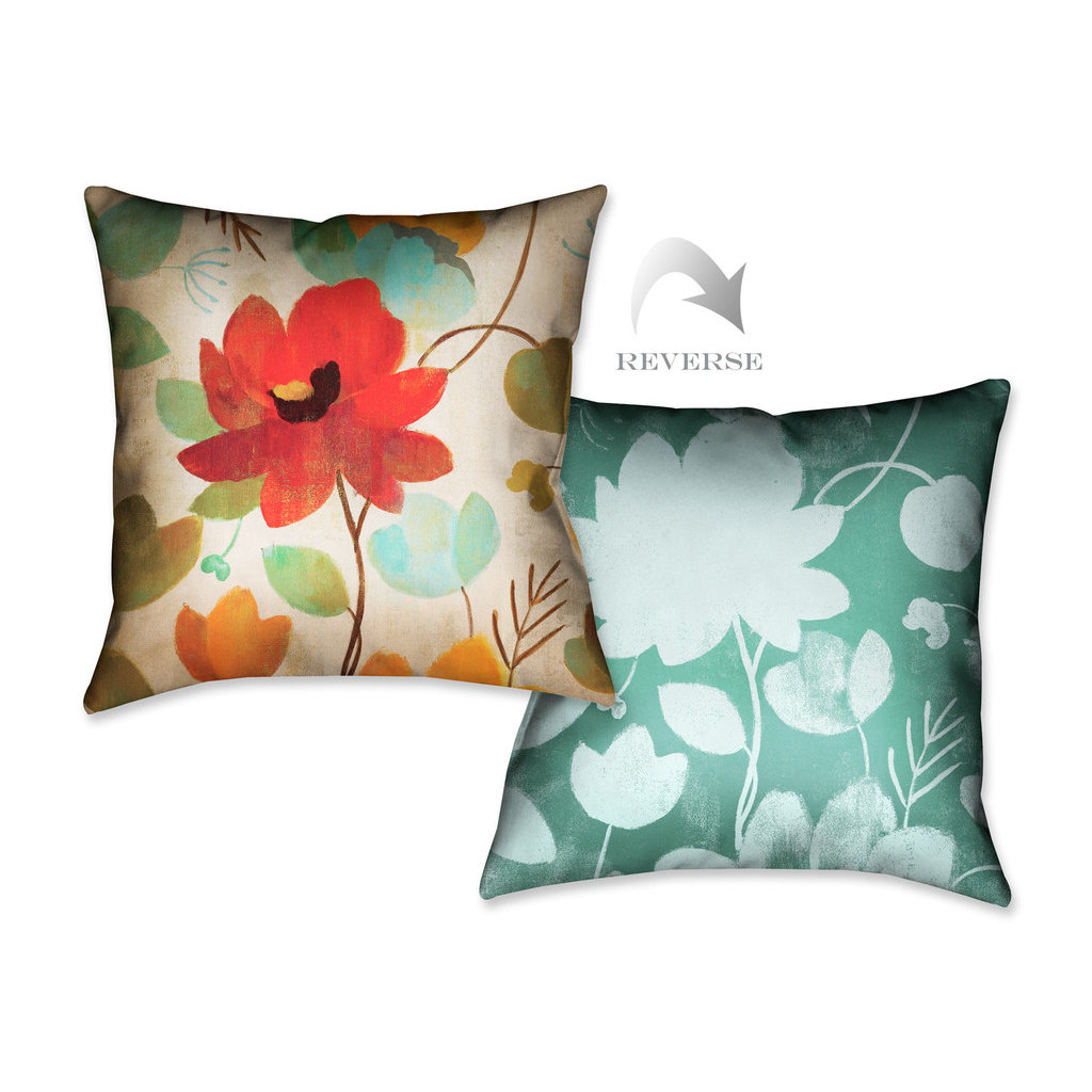 LauralHome Vibrant Embroidery II Throw Pillow Wayfair