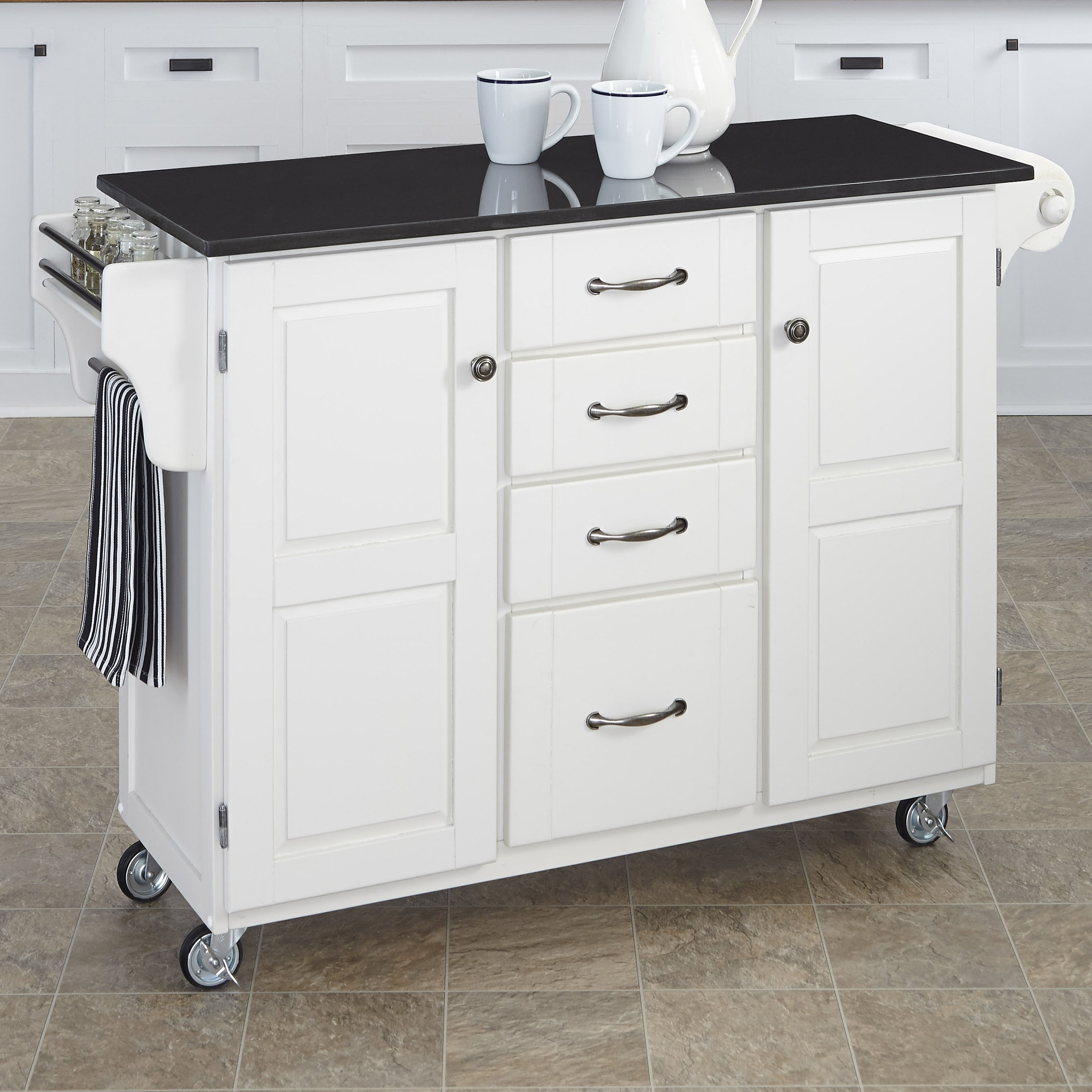 August Grove AdelleaCart Kitchen Island with Granite Top & Reviews