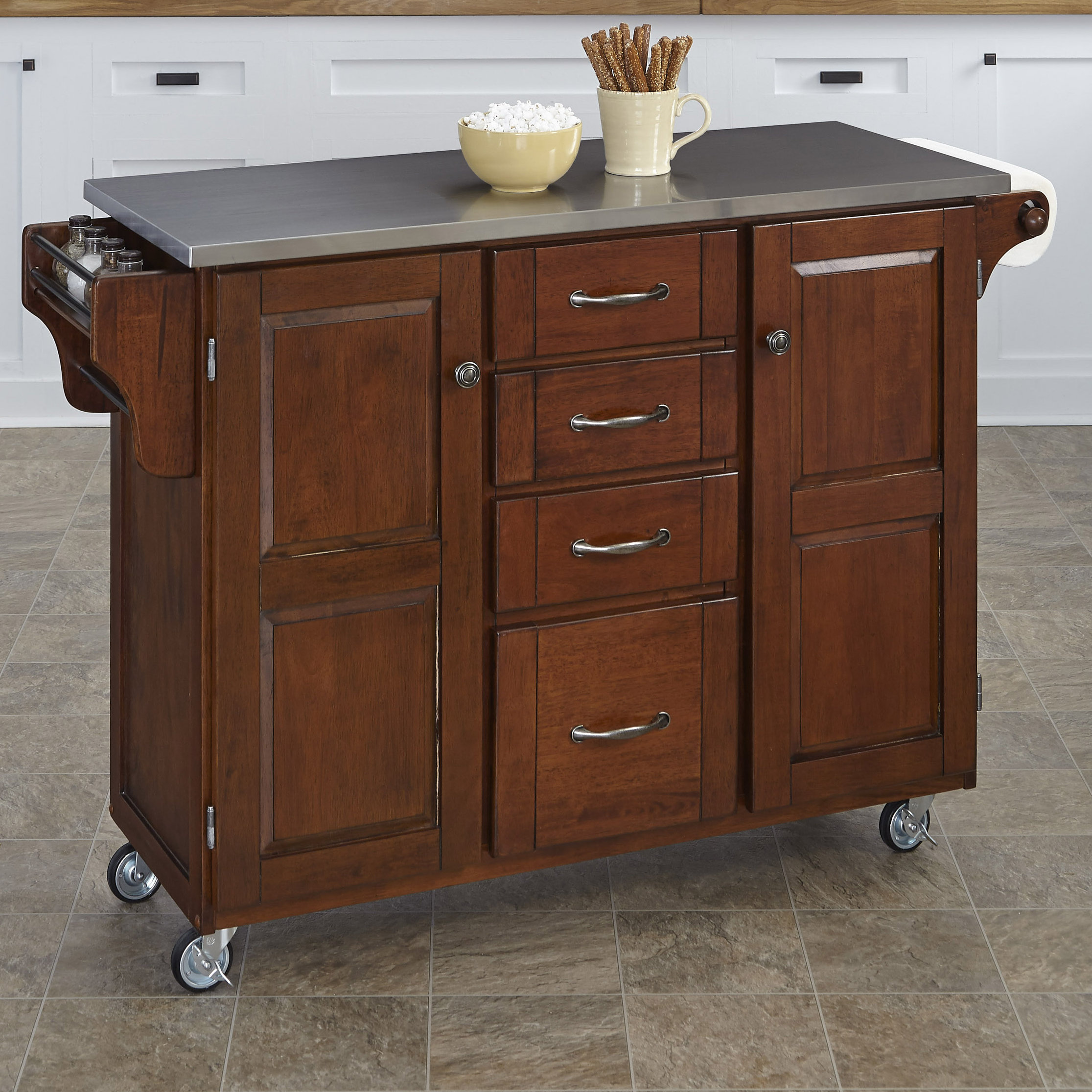 August Grove Adelle A Cart Kitchen Island With Stainless Steel Top   August Grove%25C2%25AE Adelle A Cart Kitchen Island With Stainless Steel Top 