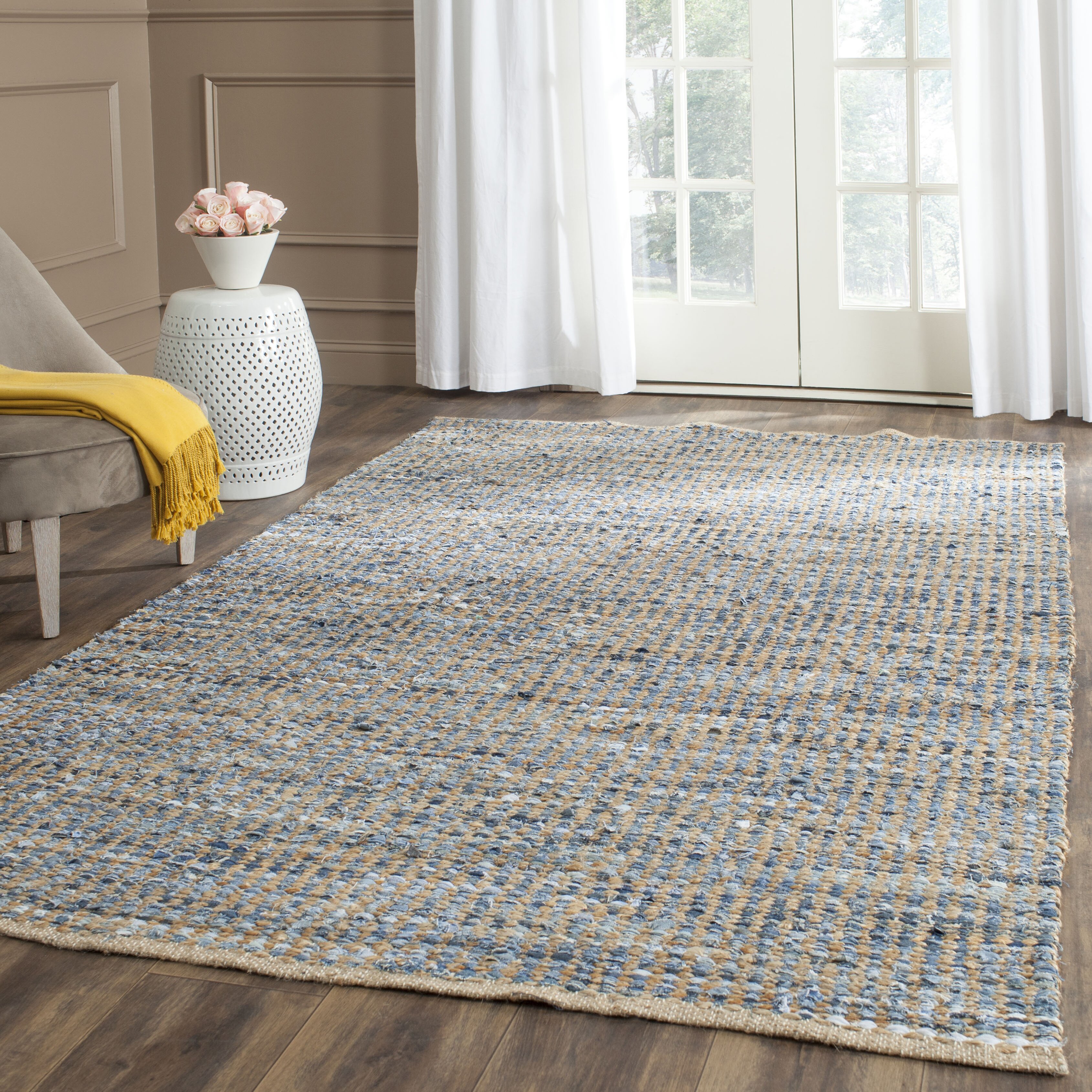 Beachcrest Home Gilchrist Natural/Blue Area Rug & Reviews Wayfair