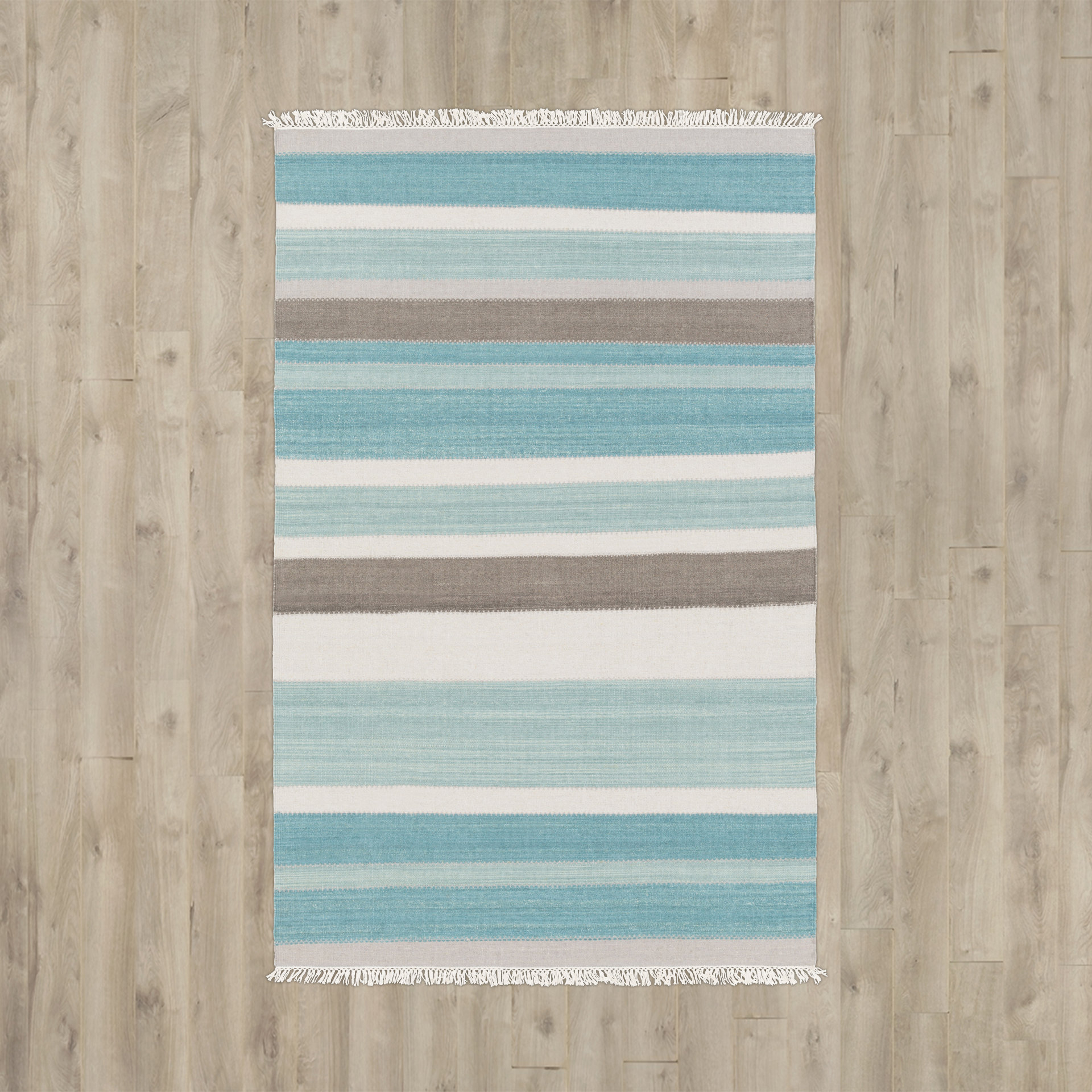 Beachcrest Home Garcon Point Teal/Light Gray Area Rug & Reviews Wayfair
