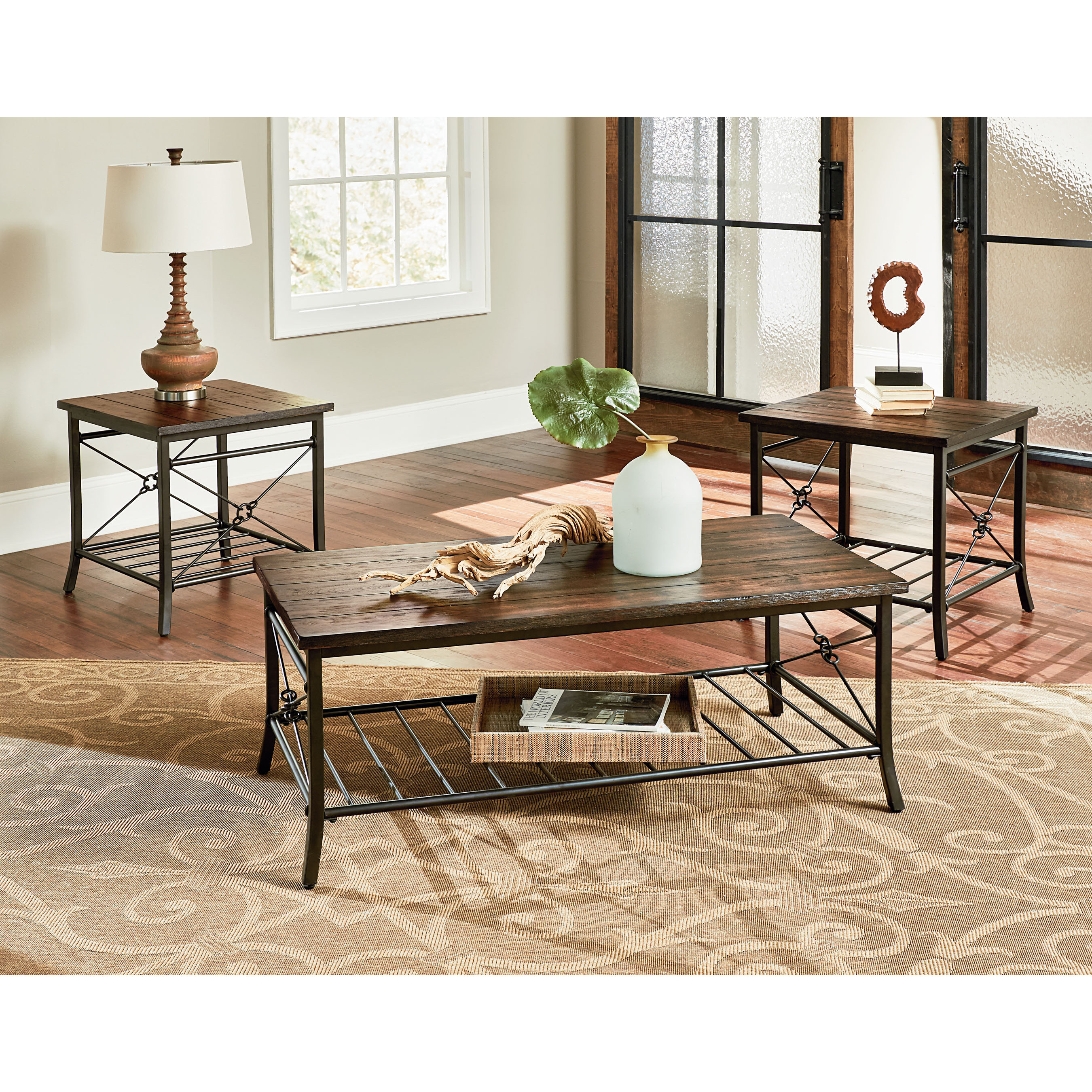 Loon Peak Hodgdon 3 Piece Coffee Table Set & Reviews Wayfair