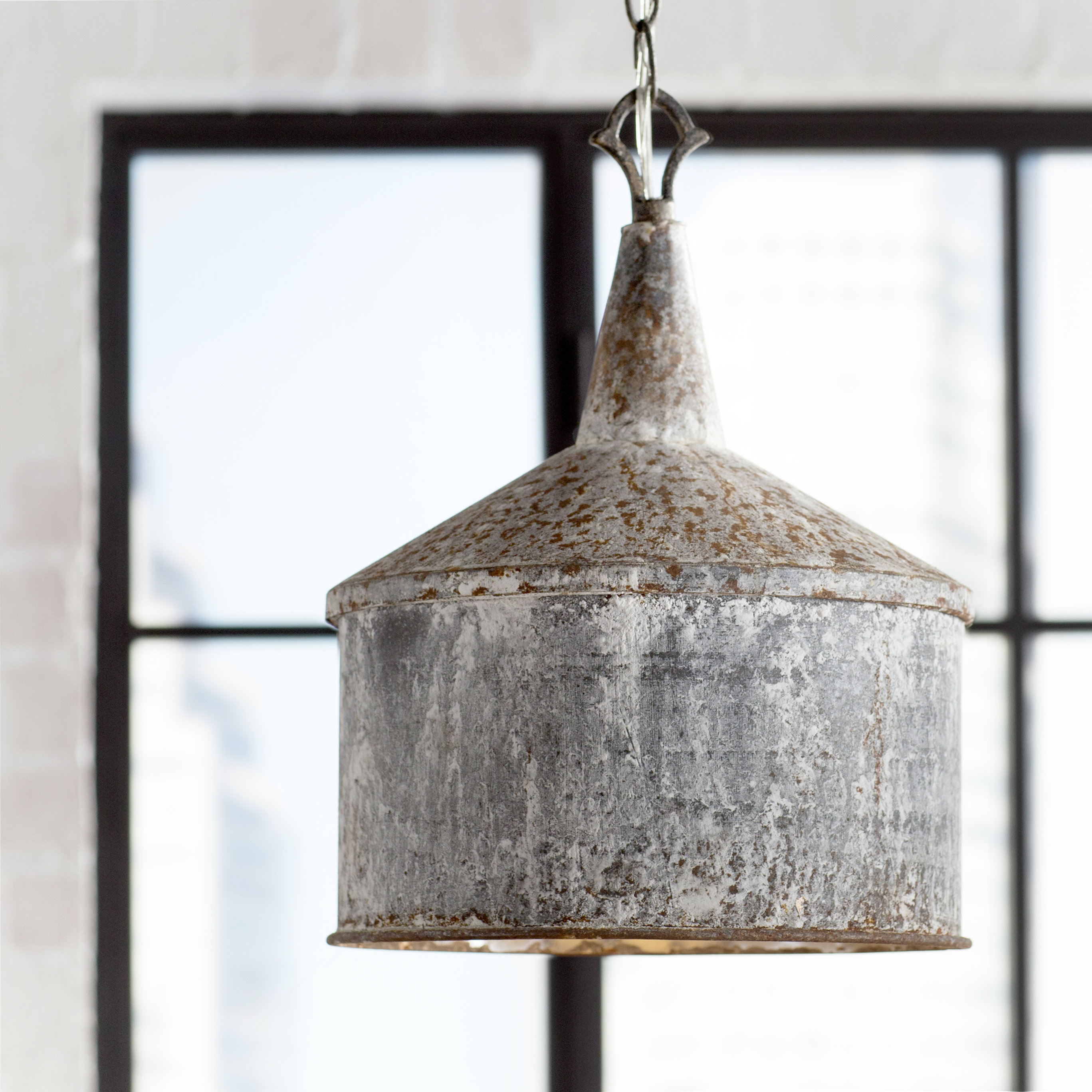 T Austin Design Norman Galvanized 1 Light Mini Pendant T Austin Design Reg Norman Galvanized 1 Light Mini Pendant