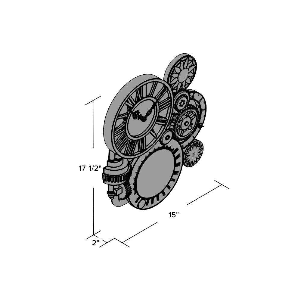 Trent Austin Design Oakland Gears Sculptural Wall Clock & Reviews Wayfair