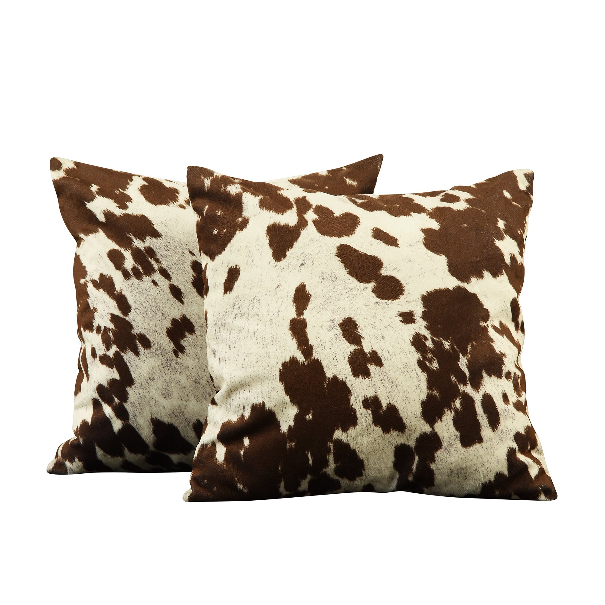 cow skin throw pillows