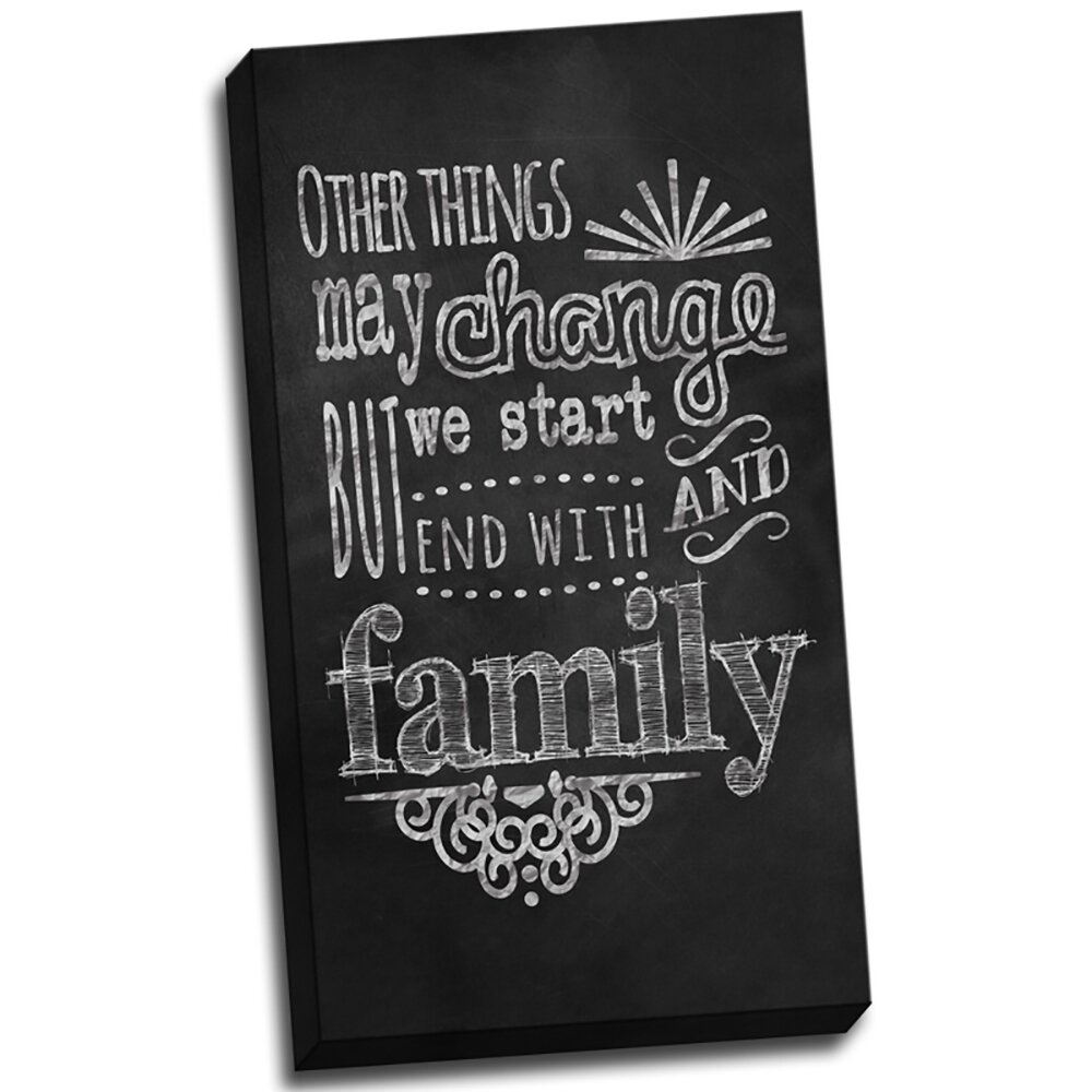Picture it on Canvas Chalk Quotes Family Chalkboard Quote Textual Art on Wrapped Canvas