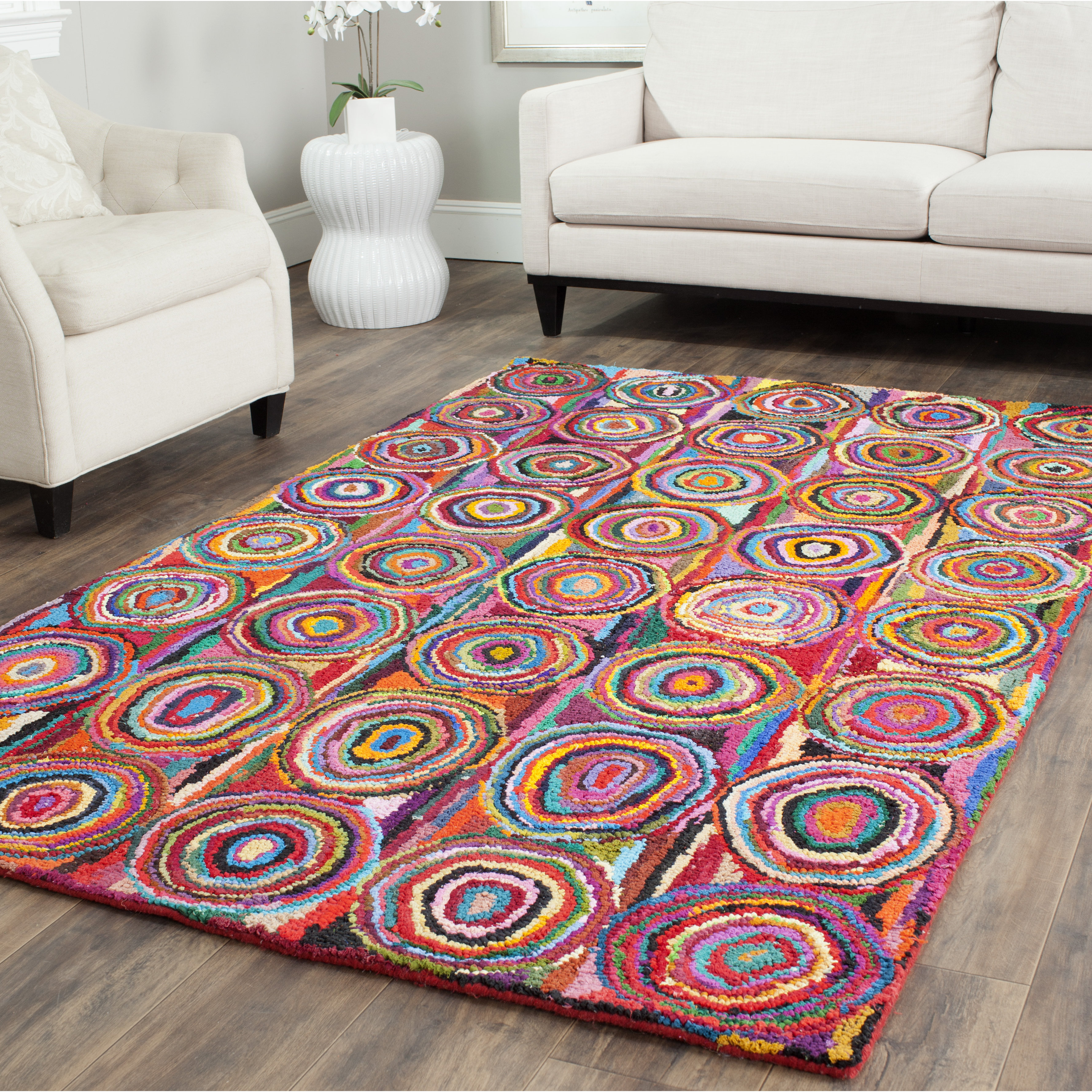Bungalow Rose Anaheim Circle Pink Area Rug & Reviews Wayfair