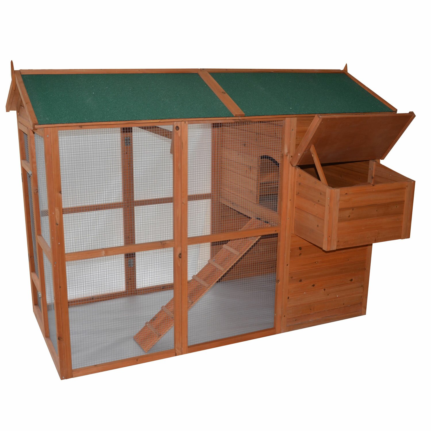 Pawhut Deluxe Large Backyard Chicken Coop/Hen House with Outdoor Run 