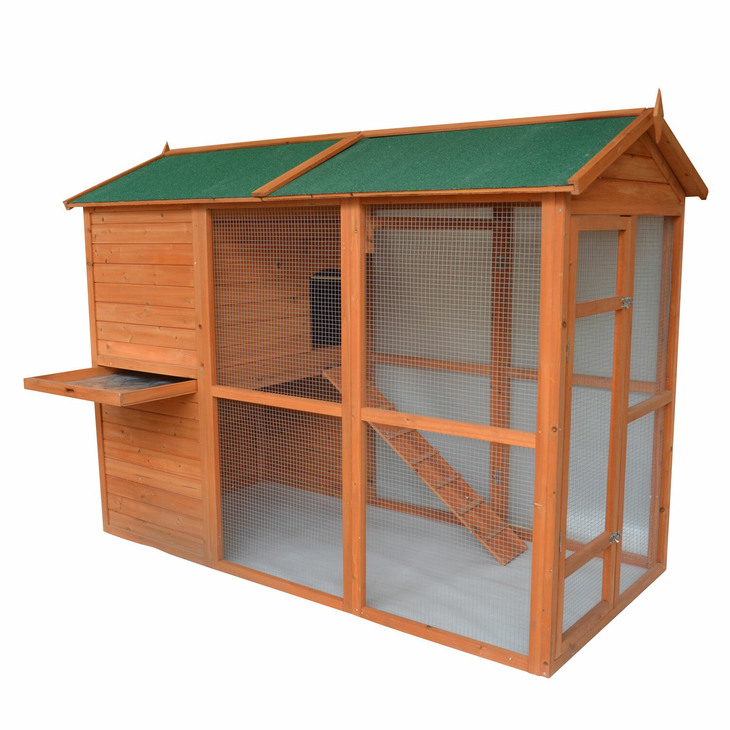 Pawhut Deluxe Large Backyard Chicken Coop with Outdoor Run 