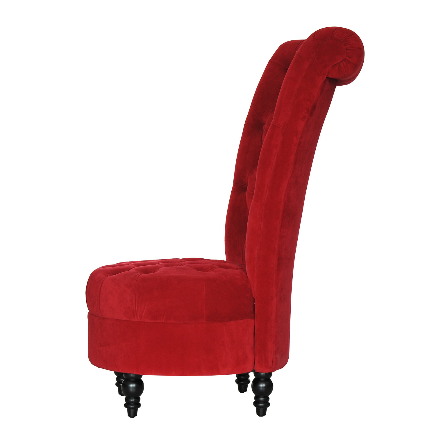 HomCom 45" Tufted High Back Velvet Side Chair & Reviews | Wayfair