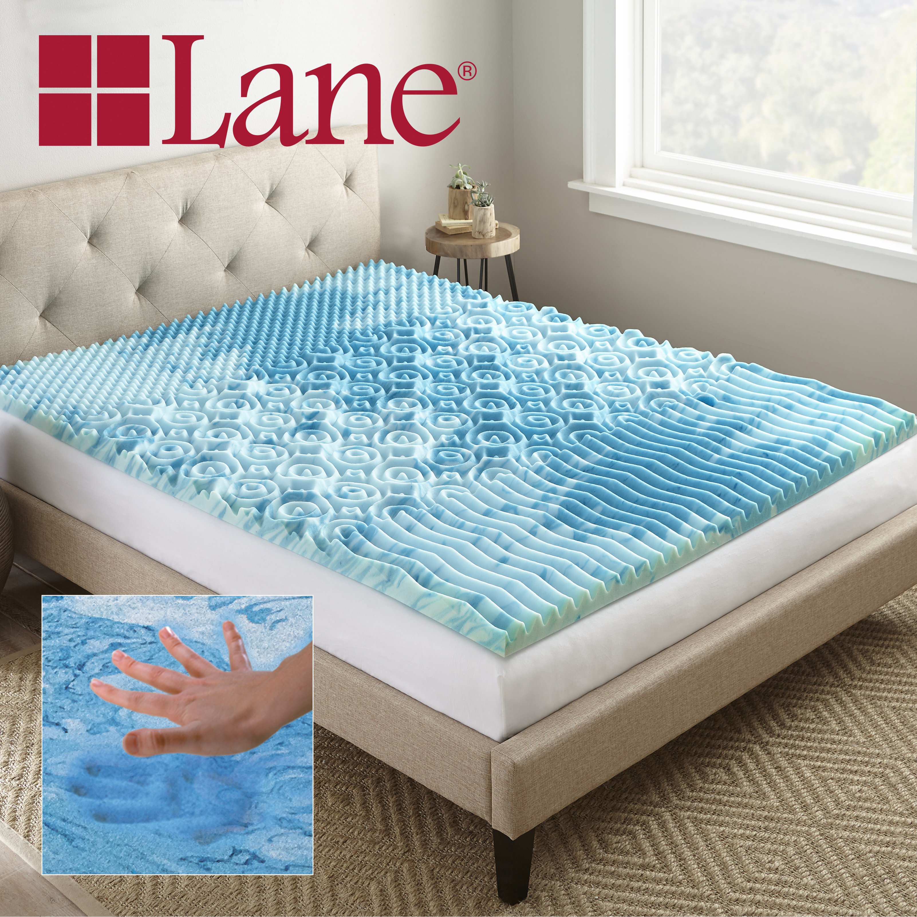 Lane Furniture Sleep Cool Gellux 2" Memory Foam Mattress Topper