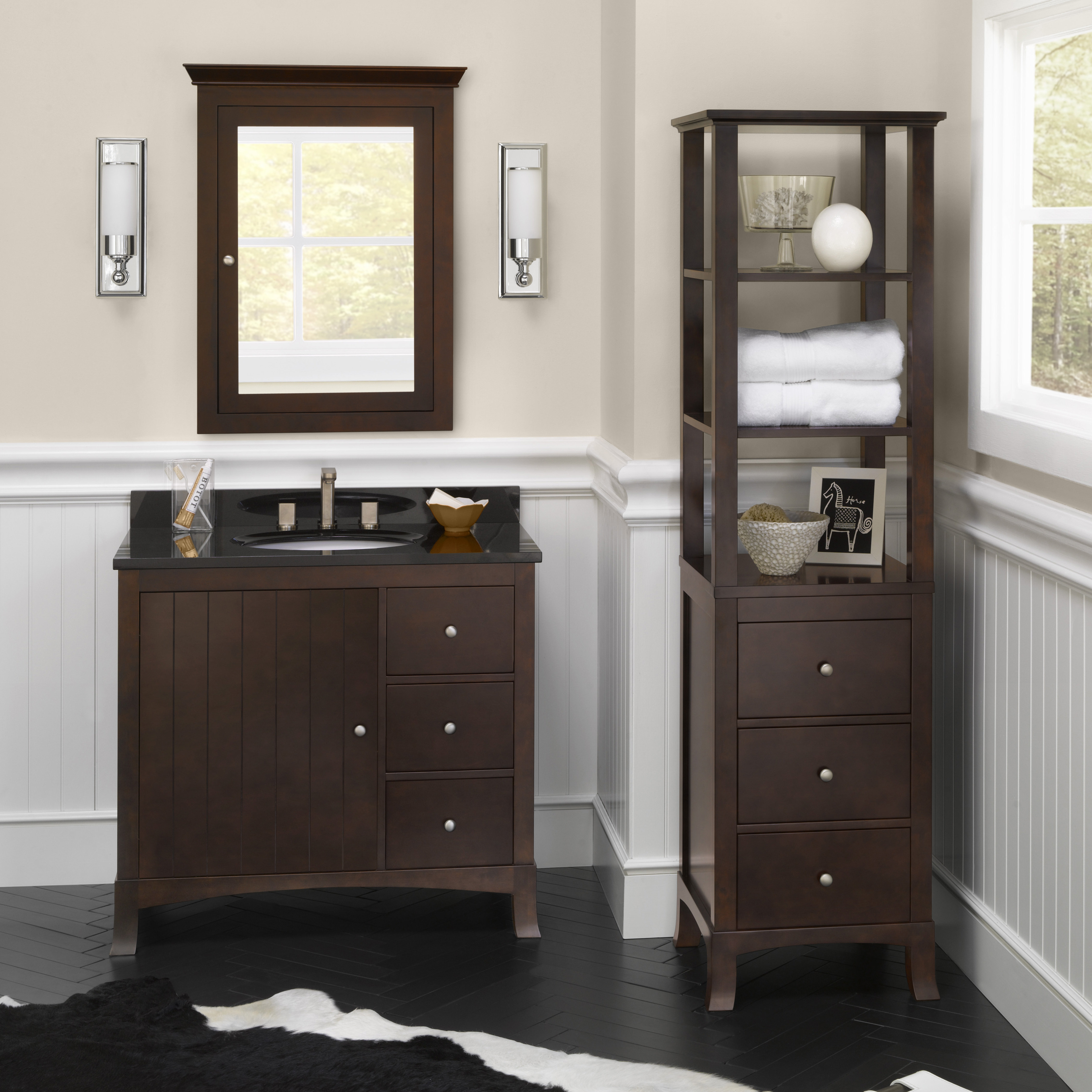 Ronbow Hampton 36" Single Bathroom Vanity Set with Mirror & Reviews