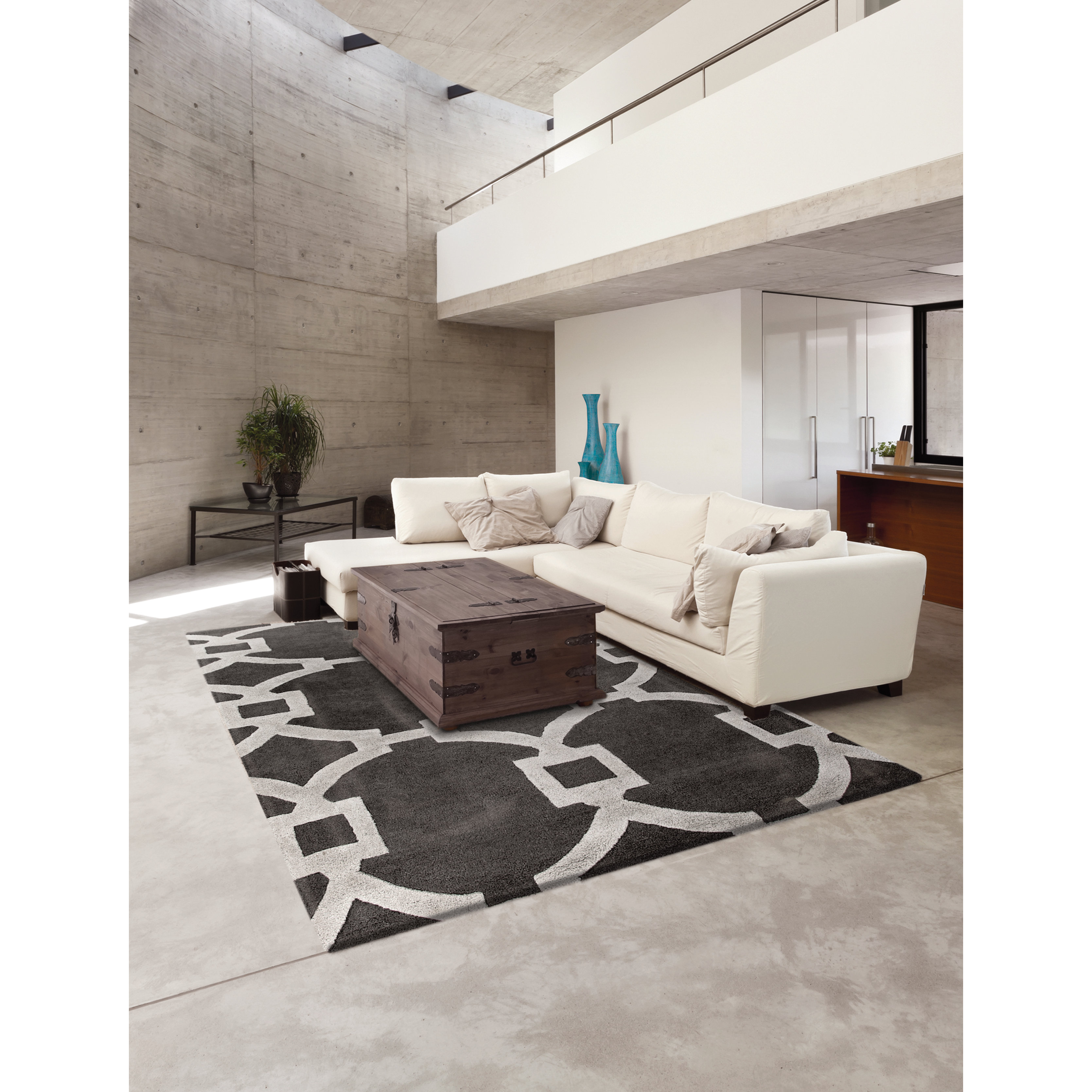 Bering Black Geometric Area Rug & Reviews AllModern