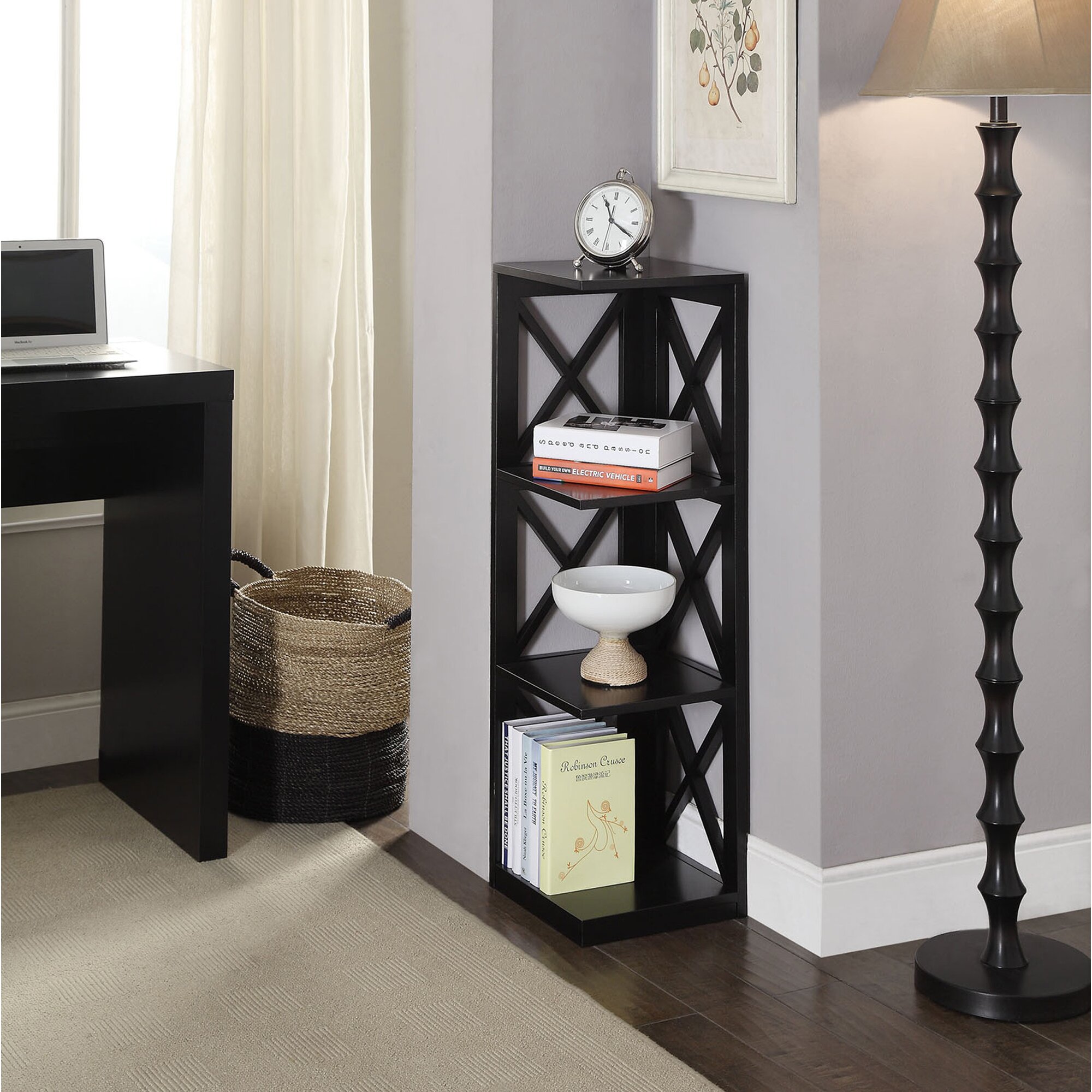 Breakwater Bay Washington 3 Tier Corner 39" Corner Unit Bookcase ...