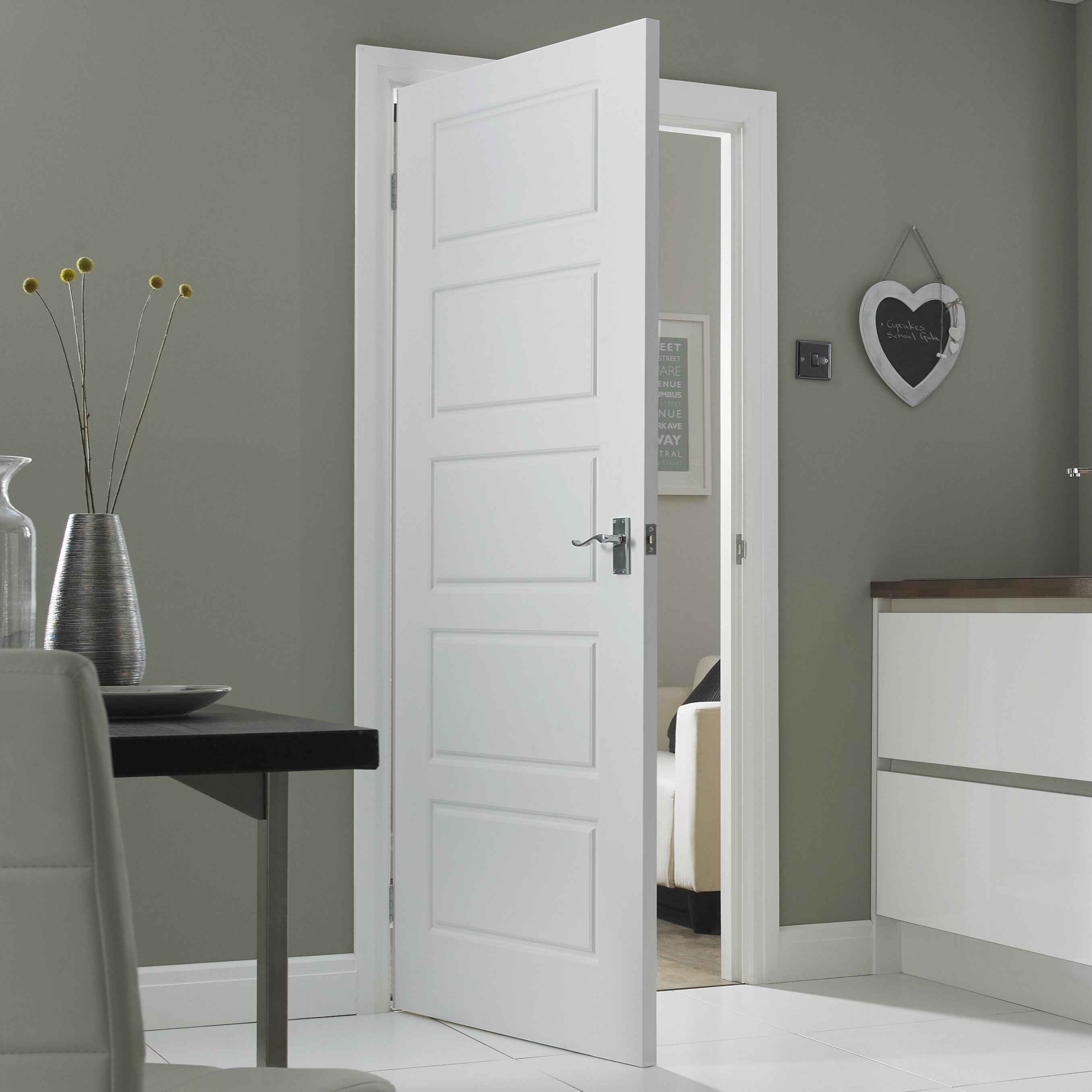 Premdor 5 Panel Painted Interior Door | Wayfair UK