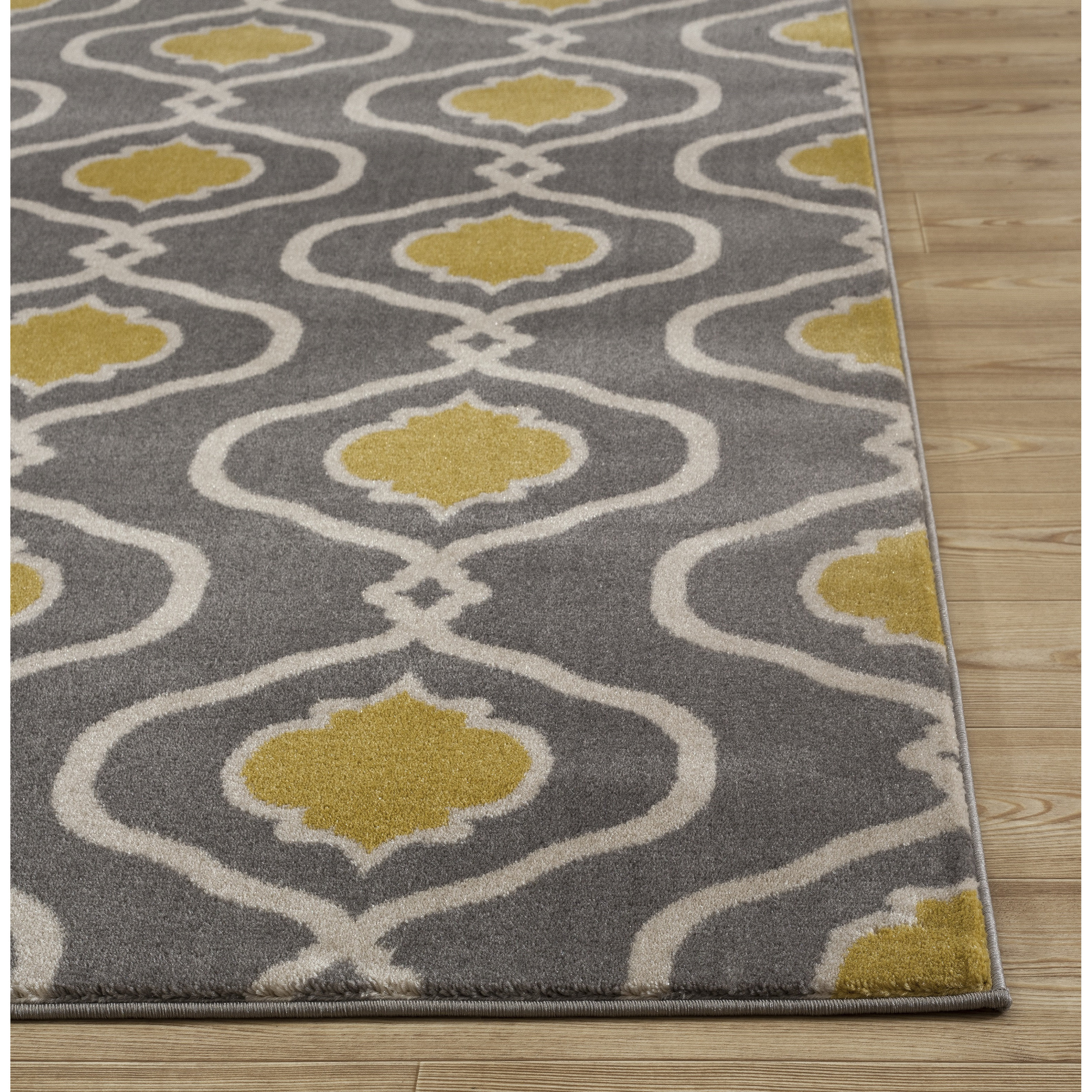 World Rug Gallery Alpine Gray/Yellow Area Rug & Reviews Wayfair