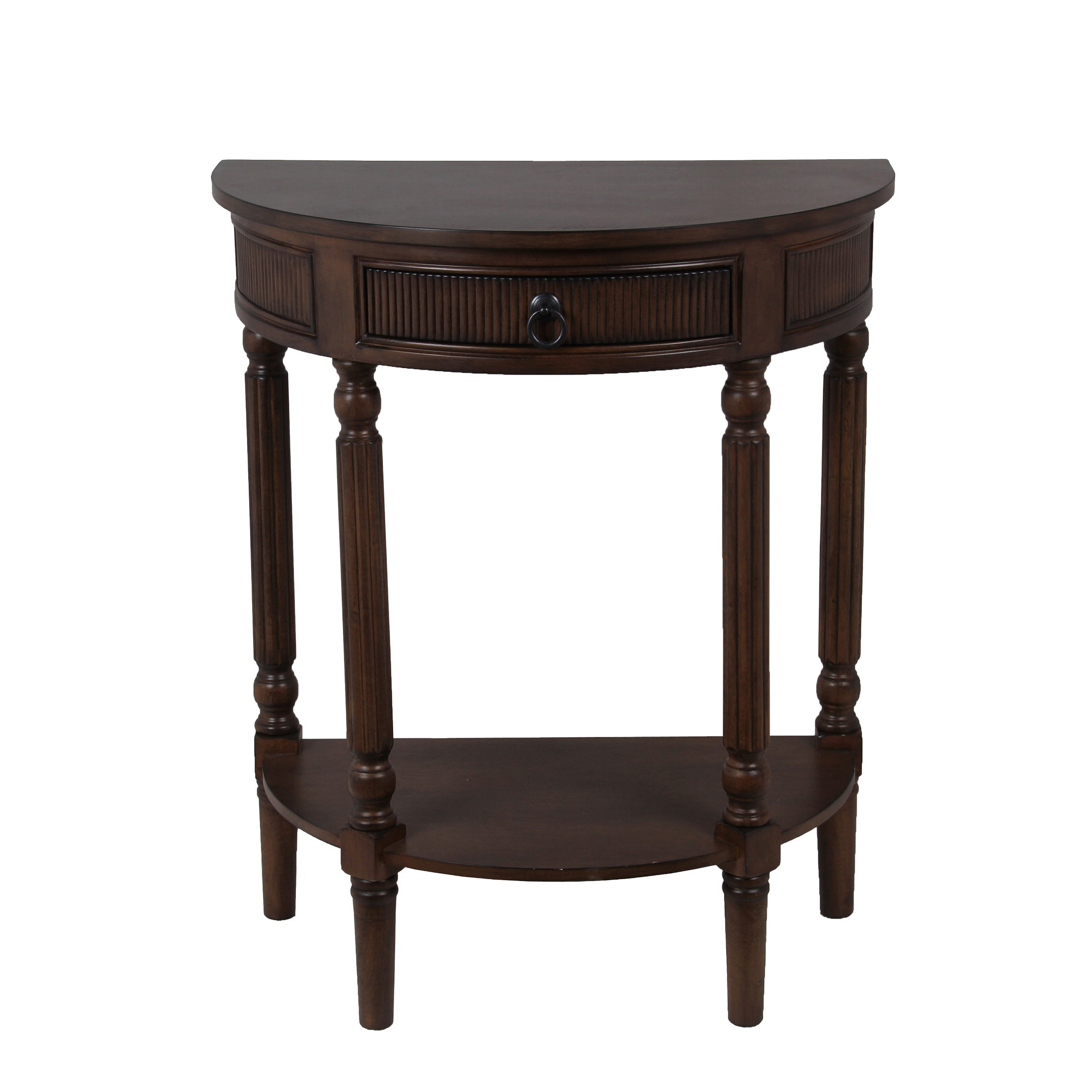 Rosalind Wheeler Harrisville 1 Drawer Half Round End Table Wayfair Rosalind Wheeler Harrisville 1 Drawer Half Round End Table