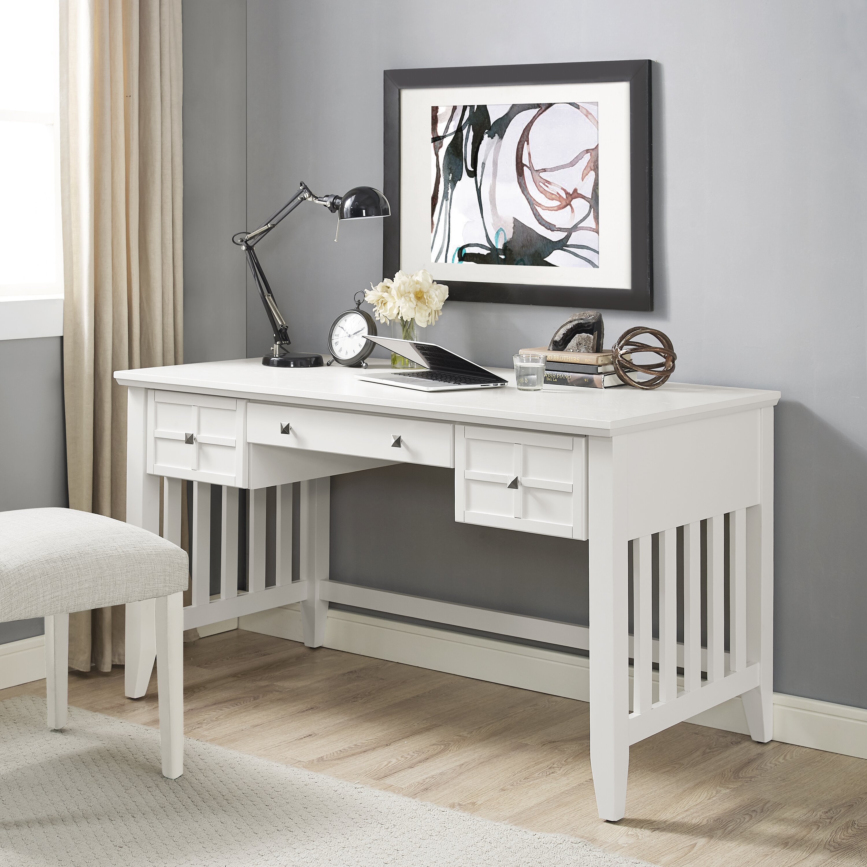 Bay Isle Home Haddam Writing Desk with Hutch | Wayfair