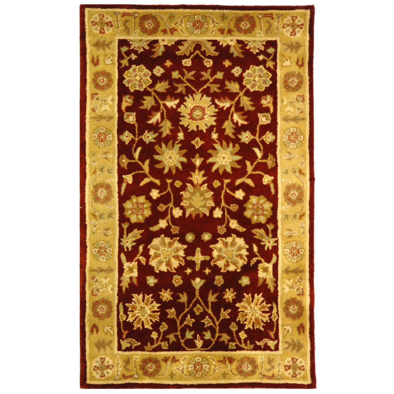 Nessa Red & Gold Oriental Wool Hand-Tufted Area Rug & Reviews  room decoration ideas, room decoration pictures, room decoration color, room decoration idea, room decorations, and room decoration images Red And Gold Area Rugs 1367 x 1367