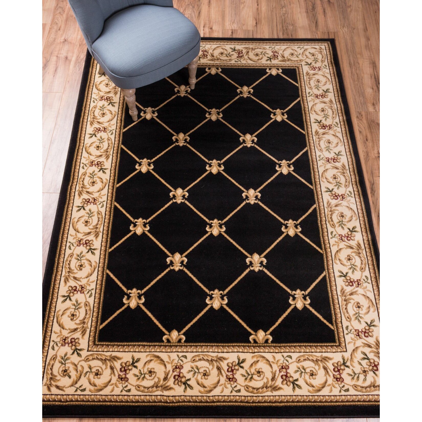 fleur de lis area rug