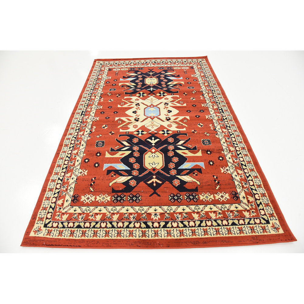 World Menagerie Zoey Terracotta Area Rug & Reviews Wayfair