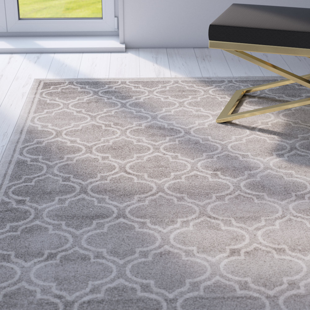 Mercer41 Currey Gray/Light Gray Outdoor Area Rug & Reviews Wayfair