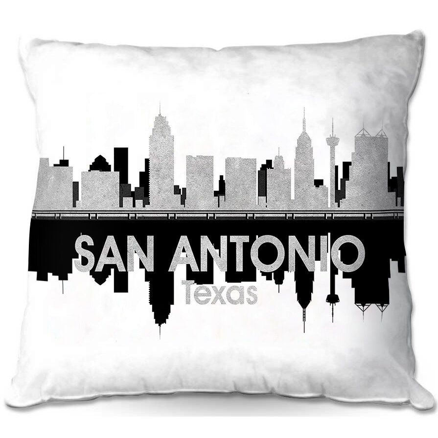 DiaNocheDesigns City IV San Antonio Texas Throw Pillow ...