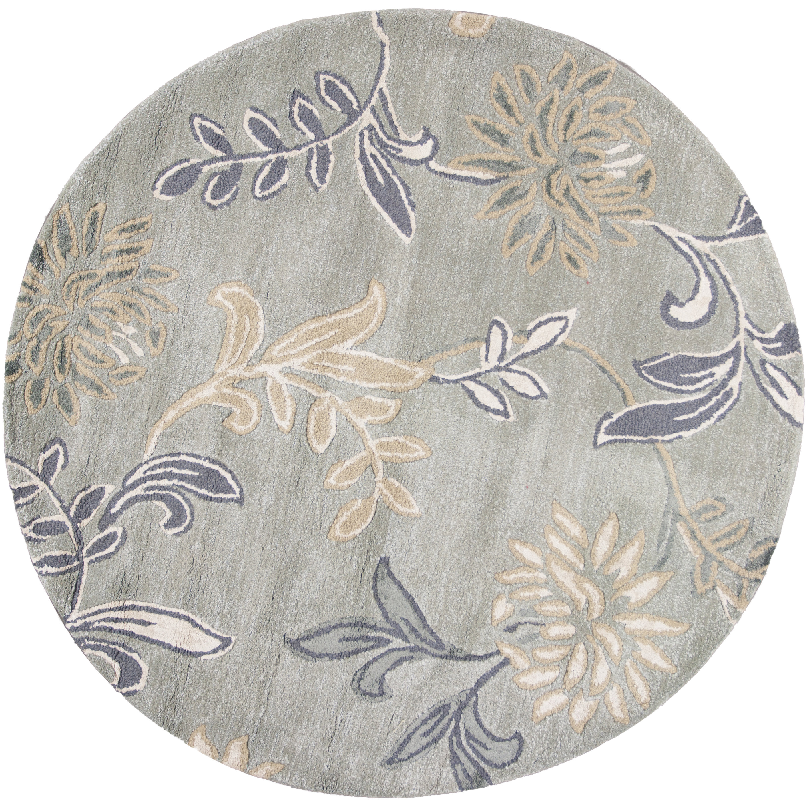 KAS Rugs Florence Silver Floral Area Rug & Reviews Wayfair