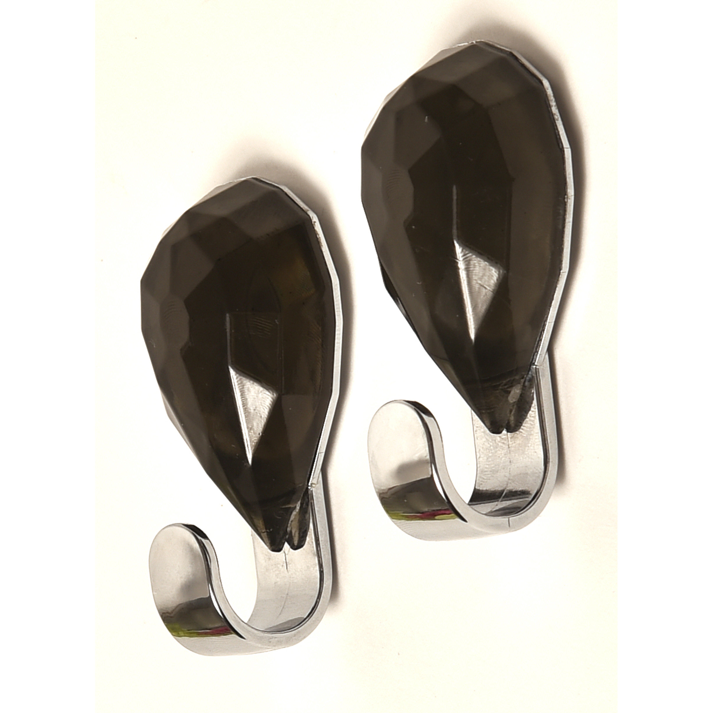 Evideco Chromed Self Adhesive Hooks with Diamond Decoration & Reviews