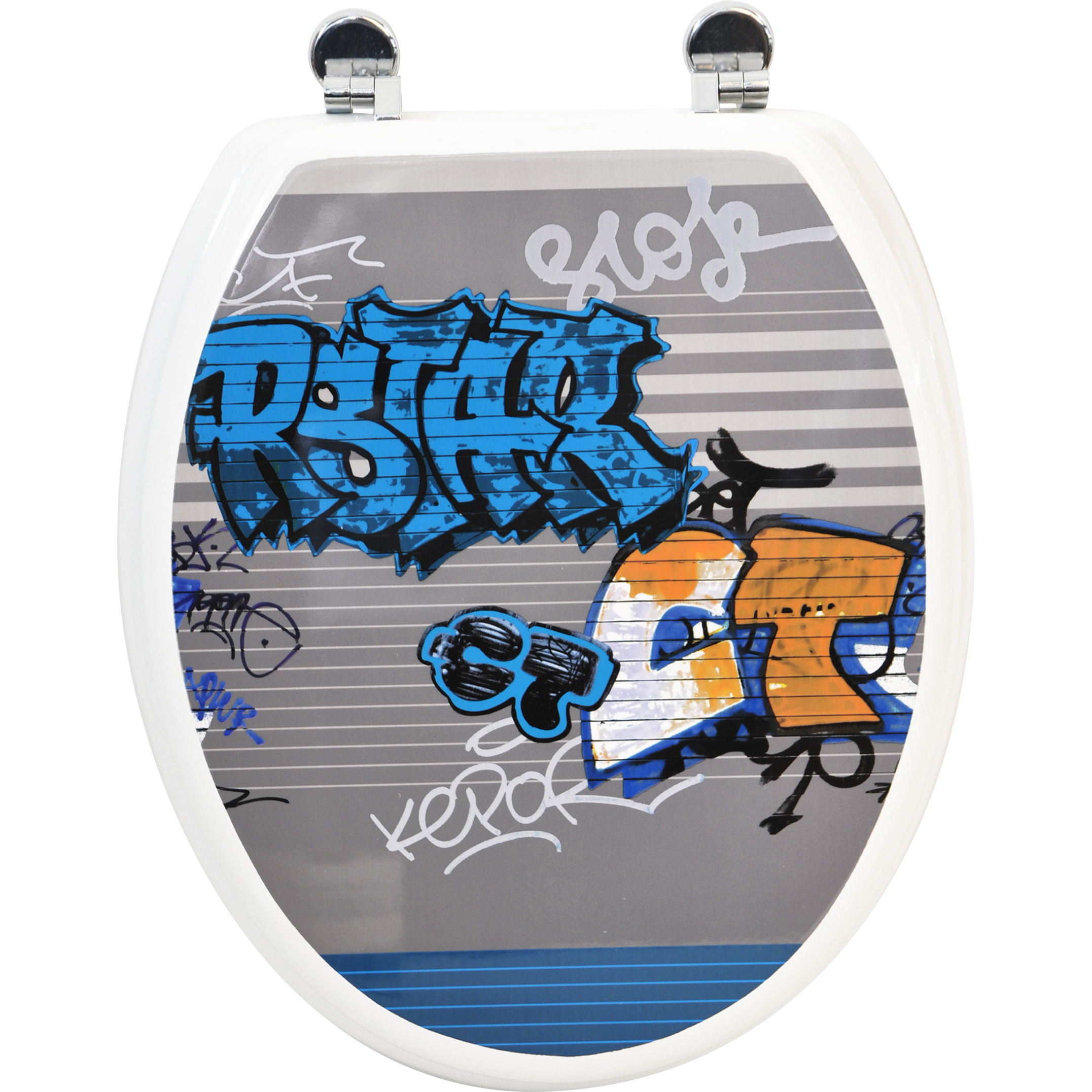 Evideco Graffiti Elongated Toilet Seat & Reviews Wayfair