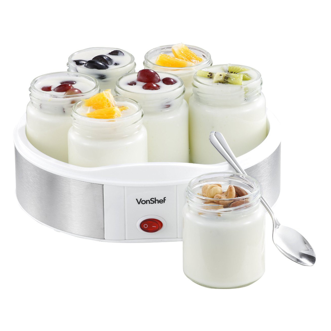 VonShef 1.53qt. Digital Yogurt Maker with 7 Jars & Reviews Wayfair