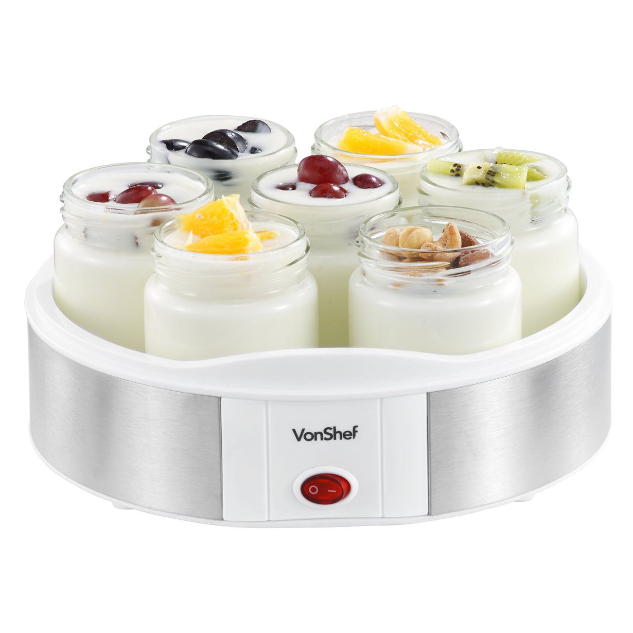 VonShef 1.53qt. Digital Yogurt Maker with 7 Jars & Reviews Wayfair