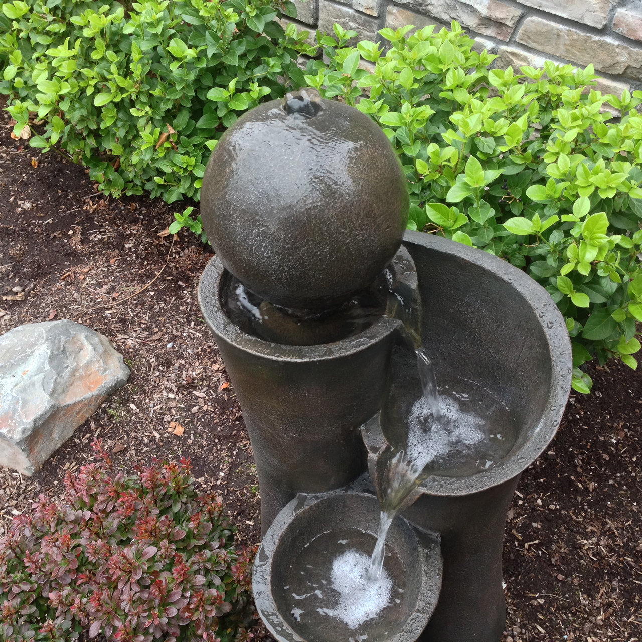 EverSky Resin and Fiberglass Floating Sphere Waterfall Fountain Wayfair