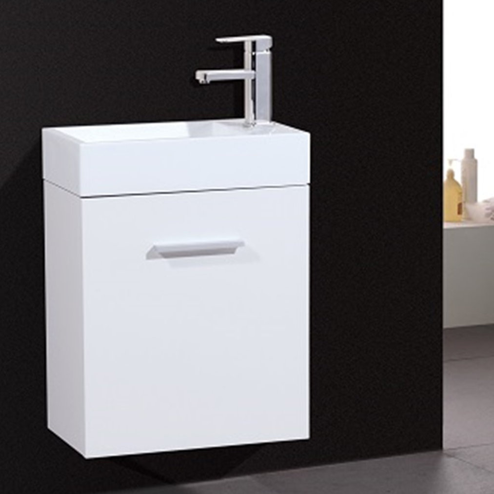 Kube Bath Bliss 18 Single Wall Mount Modern Bathroom Vanity Set Kube Bath Bliss 18 Quot Single Wall Mount Modern Bathroom Vanity Set