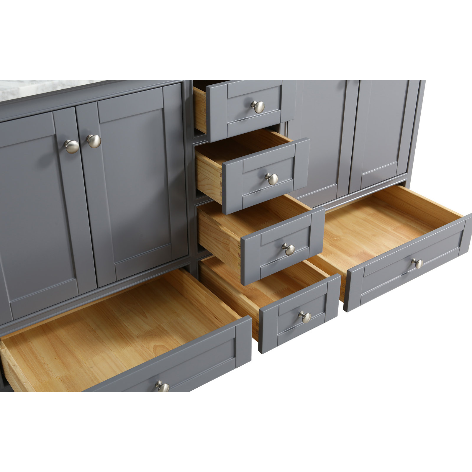 Urban Furnishings Jocelyn 60" Bathroom Sink Vanity Set with Mirror