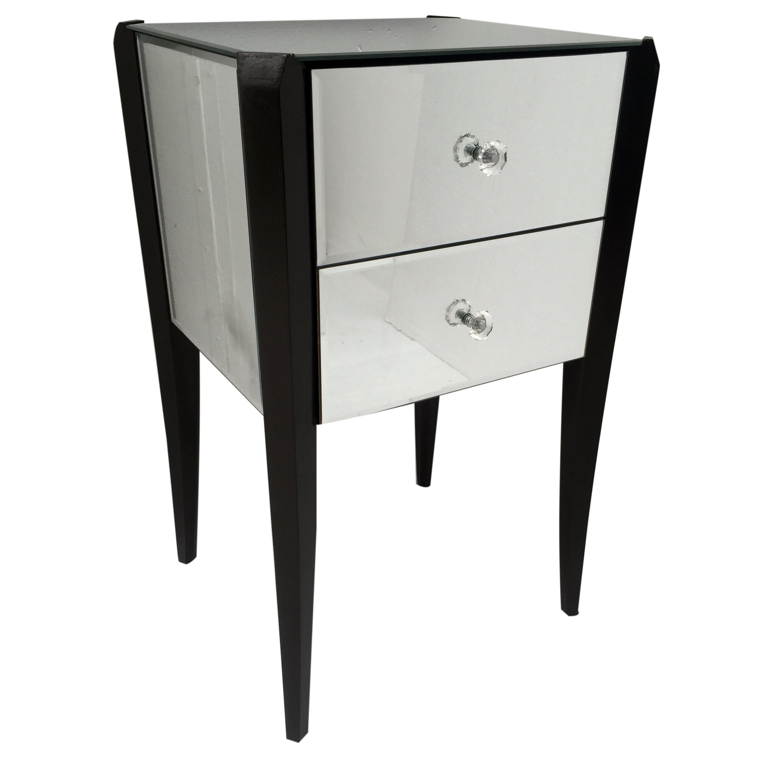 Hazelwood Home 2 Drawer Bedside Table & Reviews | Wayfair ...