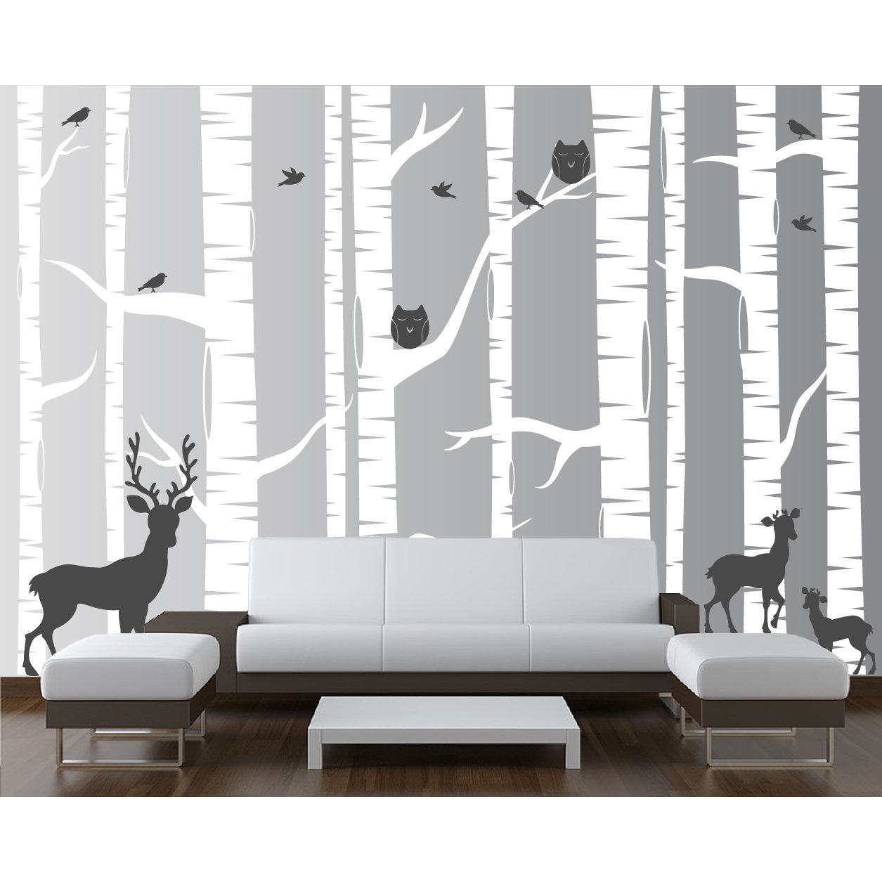 Innovative Stencils 22 Piece Birch Tree Wall Decal Set | Wayfair