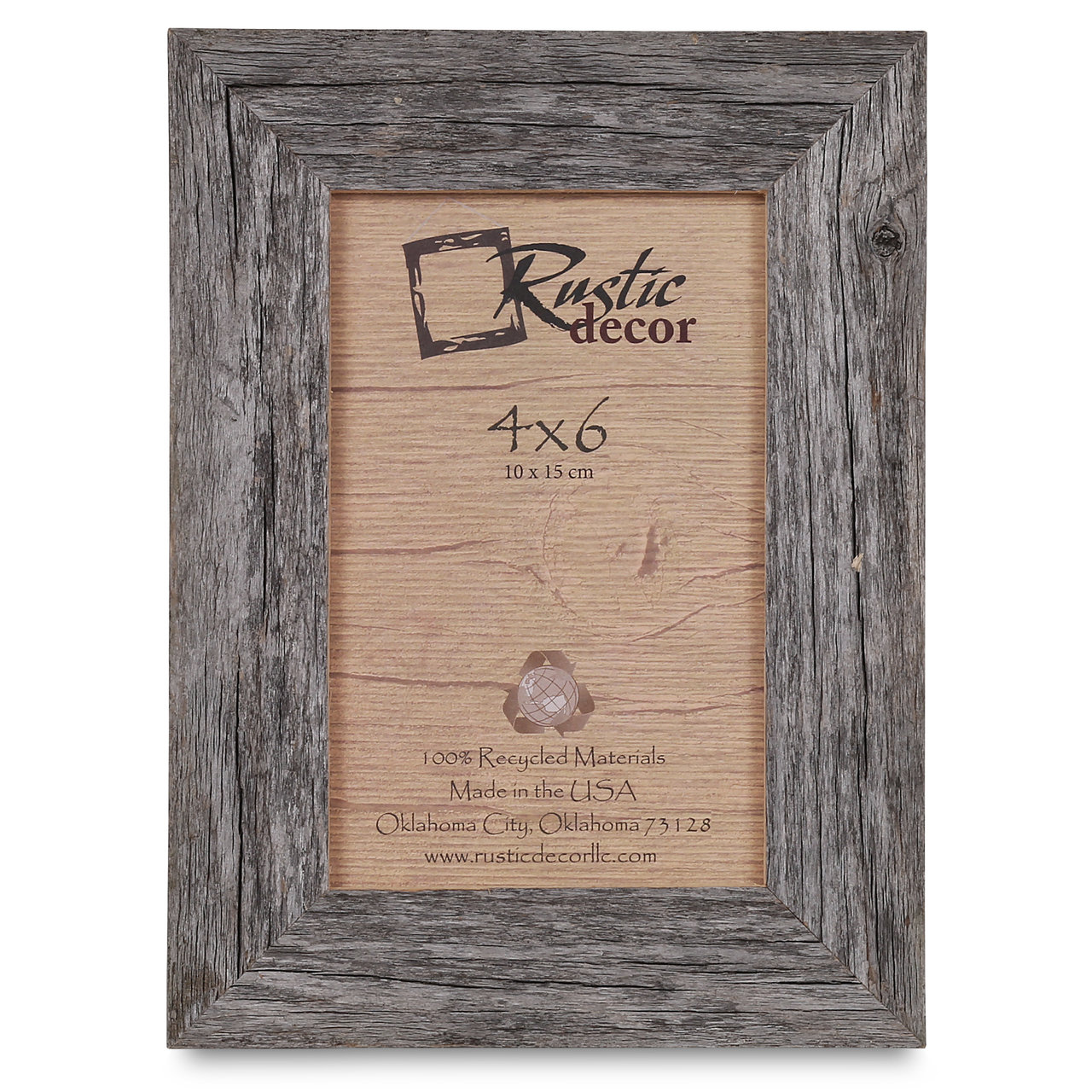 RusticDecor Barn Wood Reclaimed Wood Standard Picture Frame & Reviews
