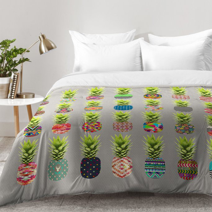 East Urban Home Bianca Green Pineapple Party Comforter Set ...