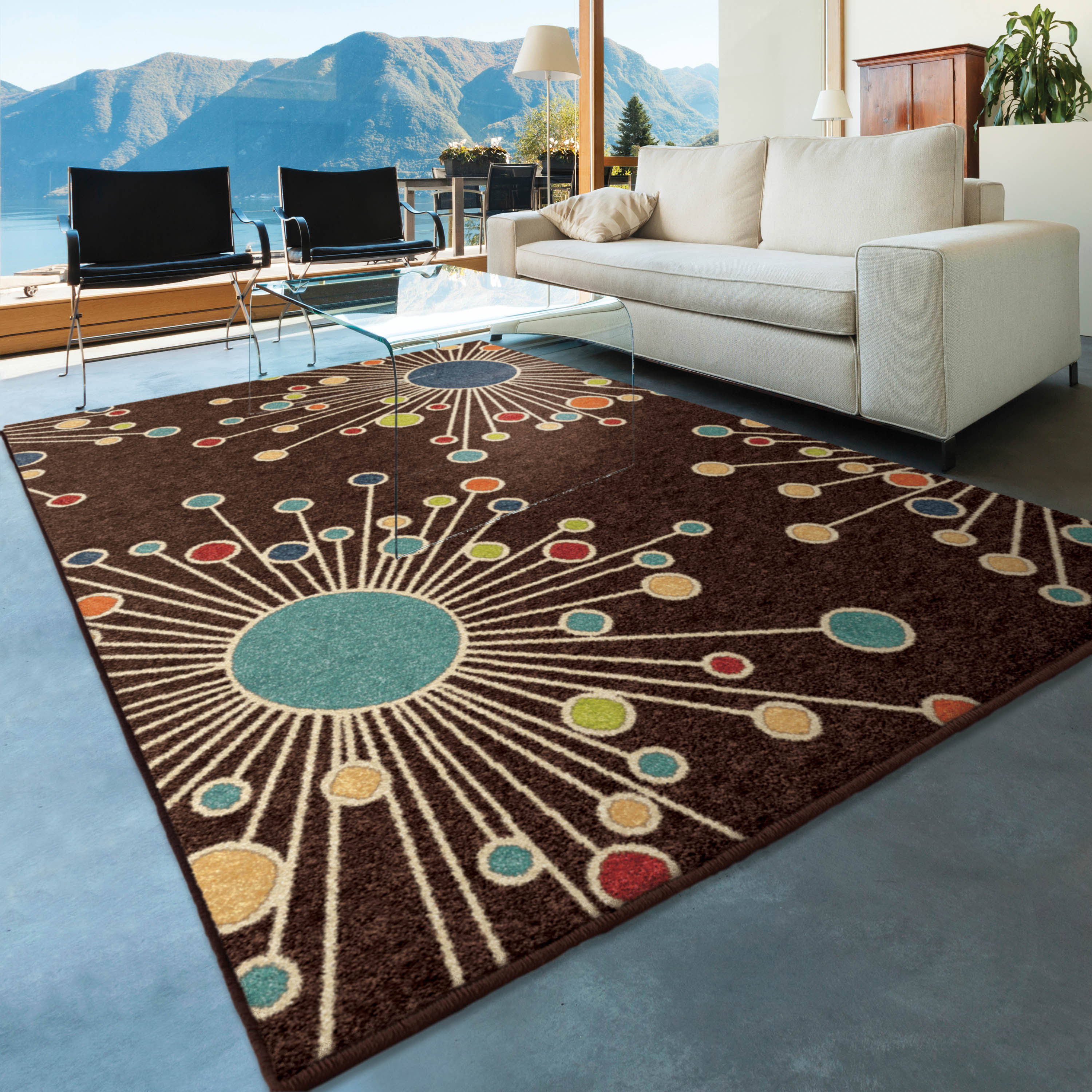 Threadbind Walton Retro Fit Brown Indoor/Outdoor Area Rug & Reviews ...