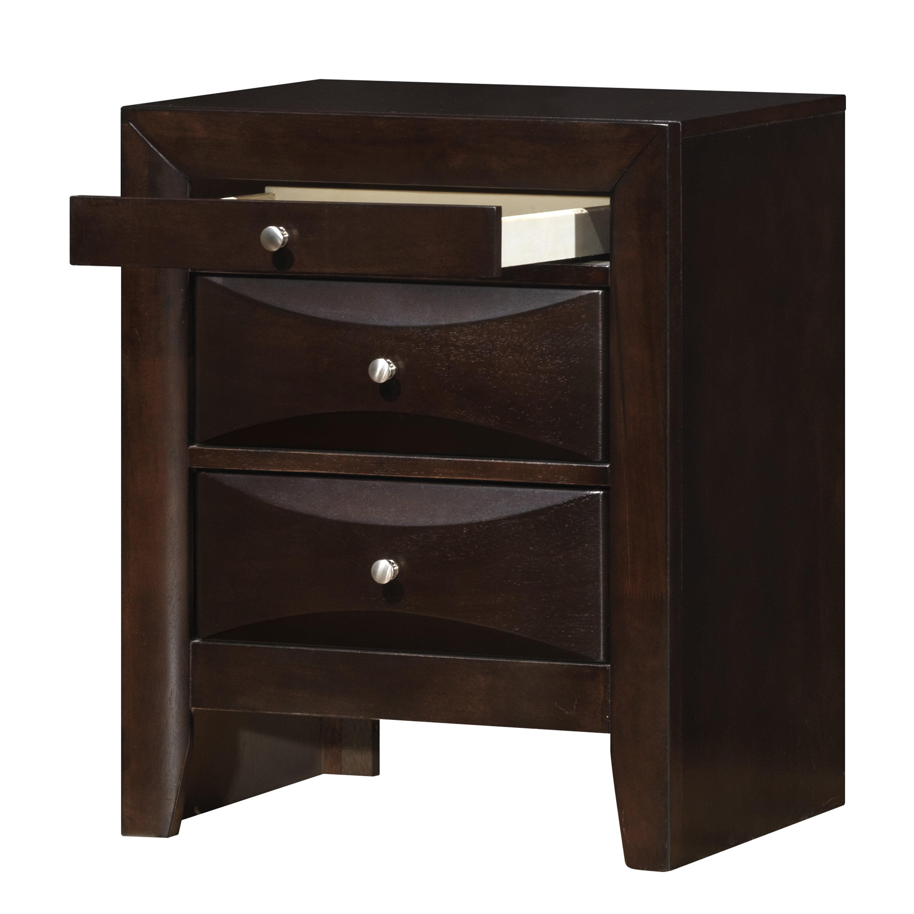 Latitude Run Leonis 3 Drawer Nightstand &amp; Reviews Wayfair.ca