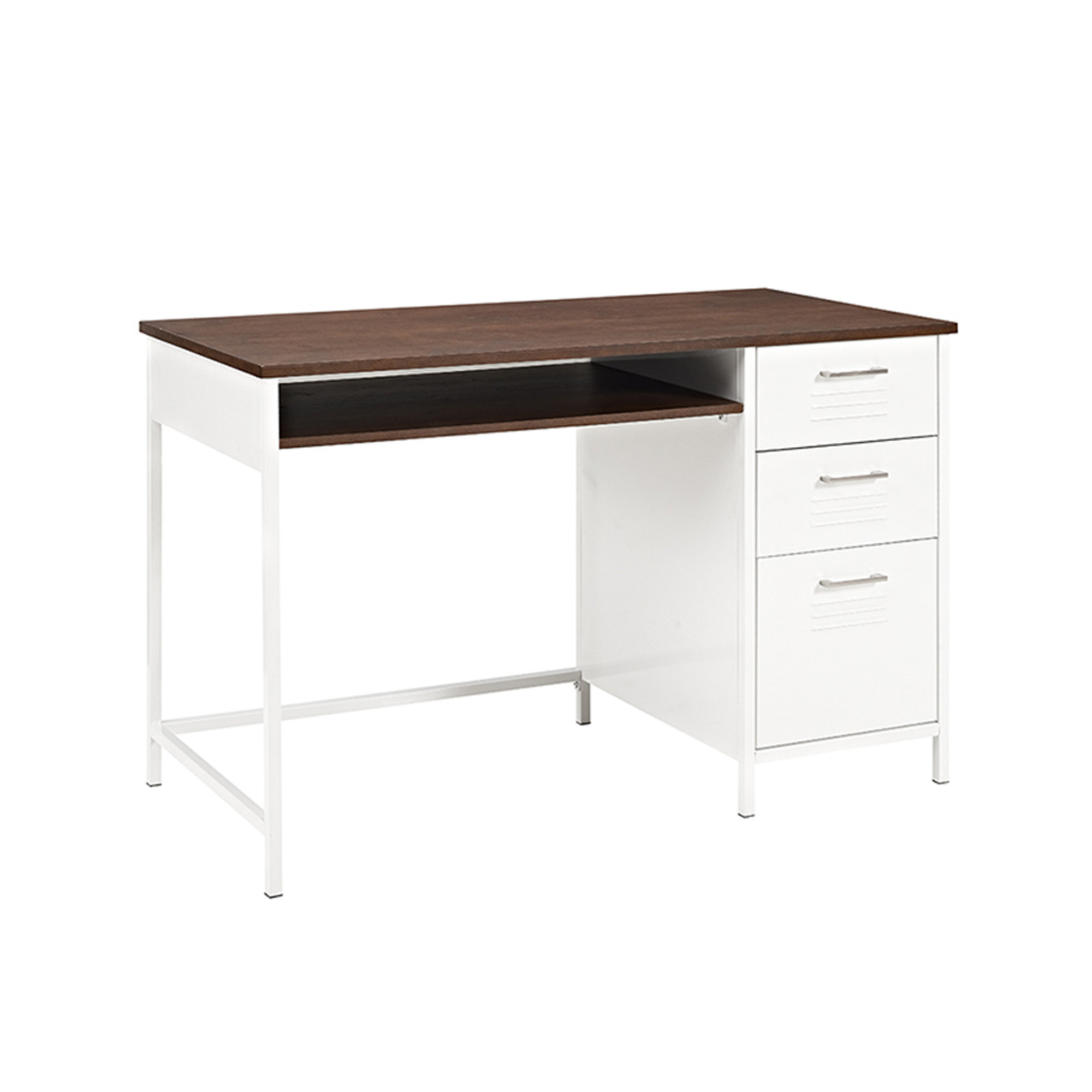 Marlee Metal Locker Style Computer Desk with Wood Top & Reviews | AllModern