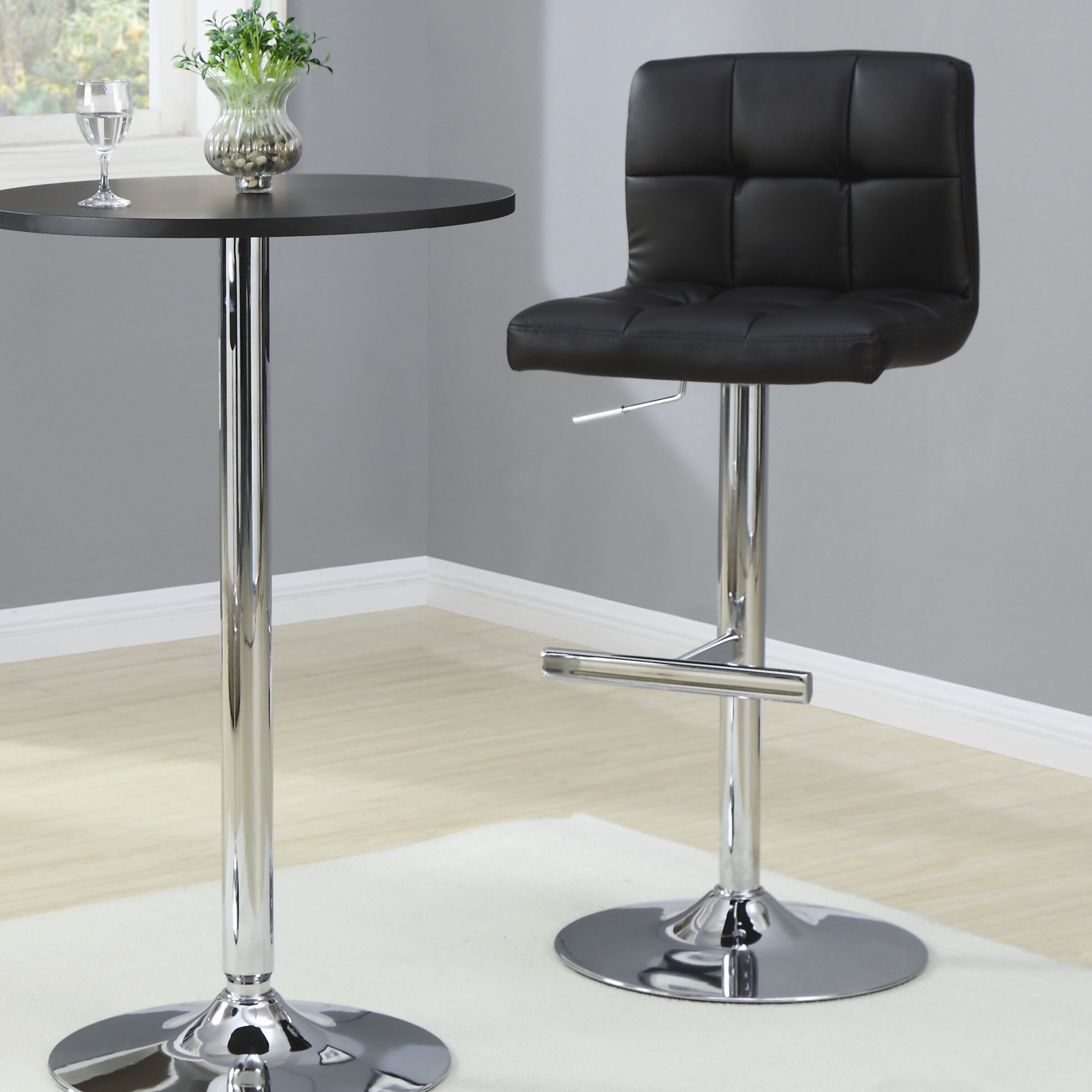 Adjustable Height Swivel Bar Stool & Reviews AllModern