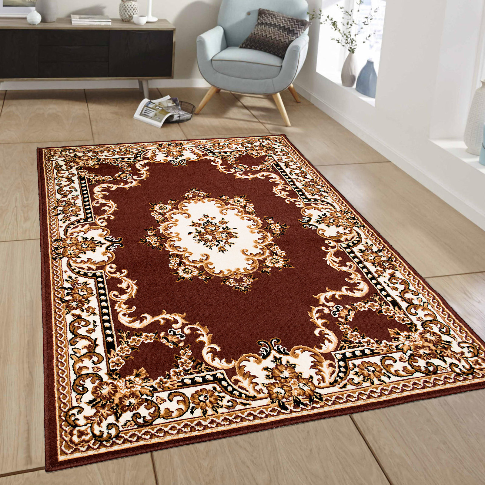 AllStar Rugs Dark Brown Area Rug Wayfair