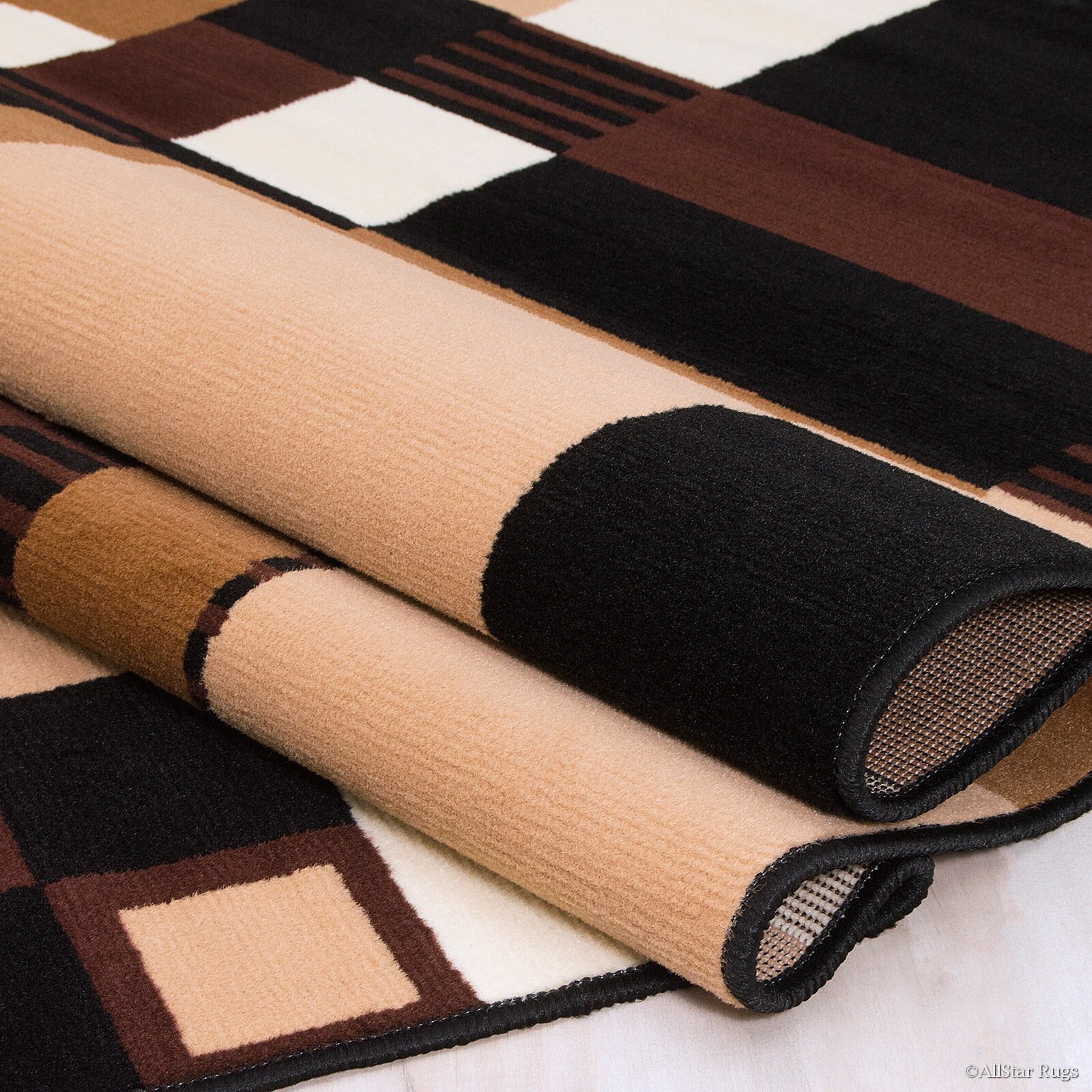 AllStar Rugs Hand-Woven Black/Brown Area Rug | Wayfair.ca