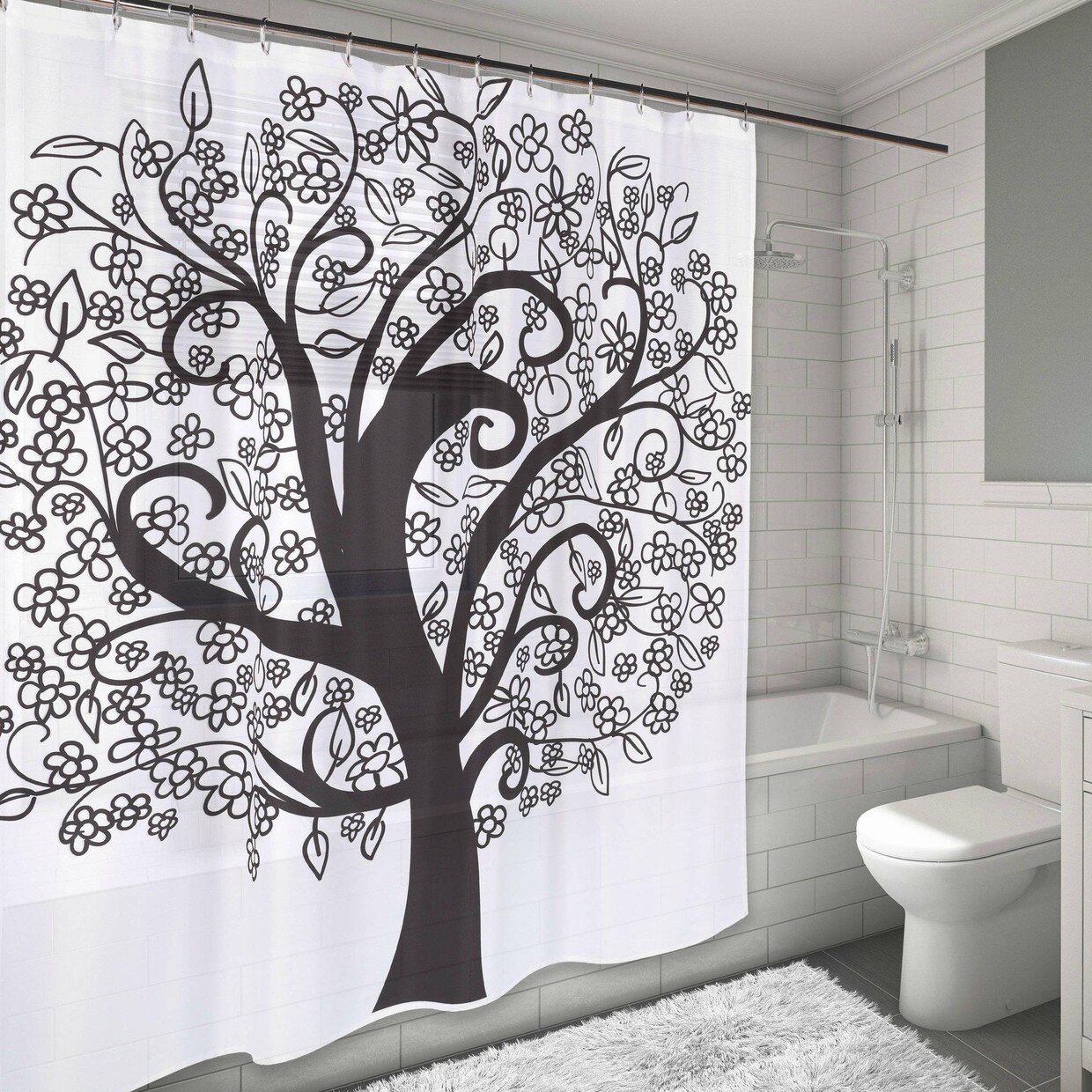 Ben and Jonah Tree of Life Shower Curtain & Reviews  Wayfair interior decor of house, interior decor modern, interior decor for small spaces, interior decor design ideas, and interior design Tree Of Life Shower Curtain 1240 x 1240