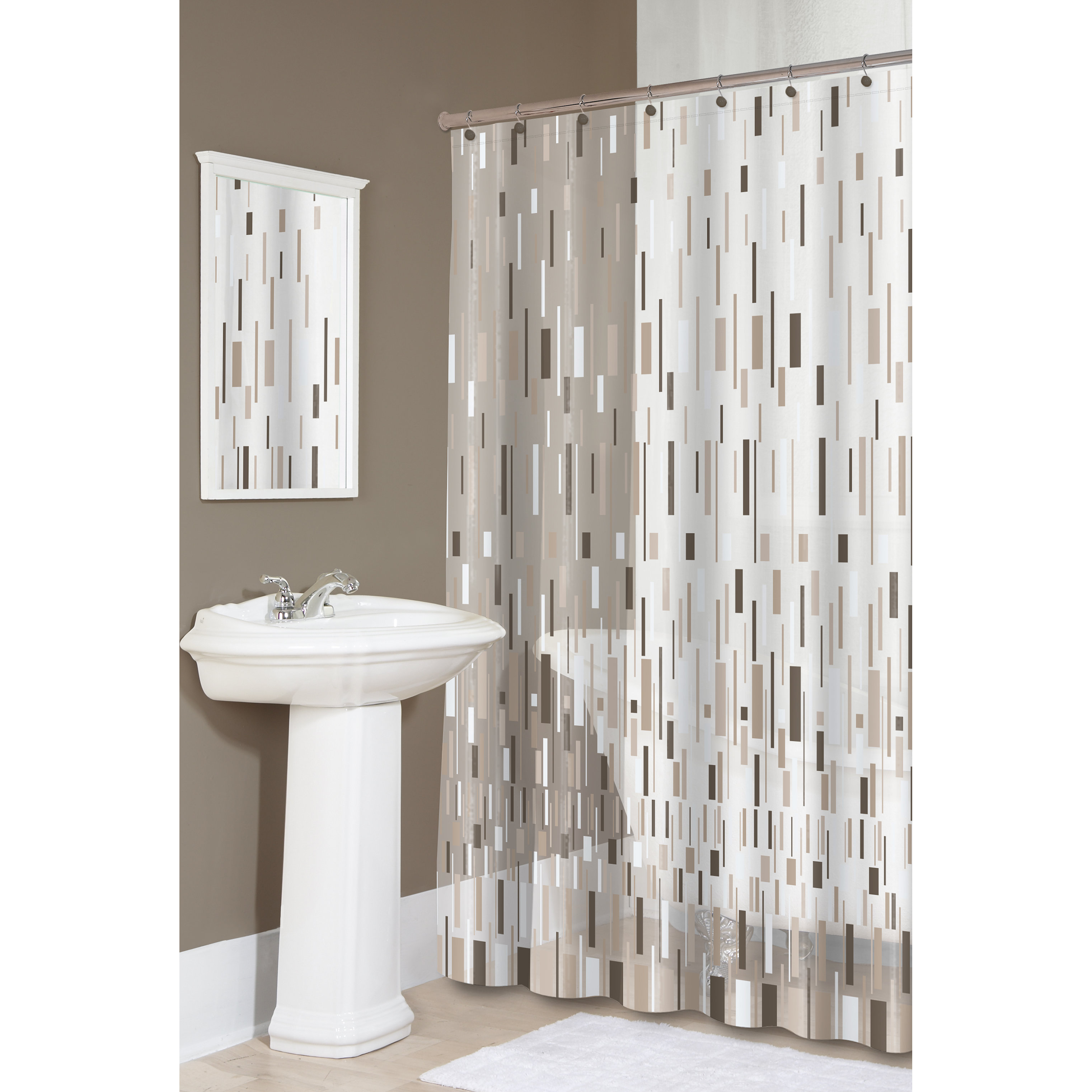 Splash Home EVA Bars Shower Curtain & Reviews Wayfair