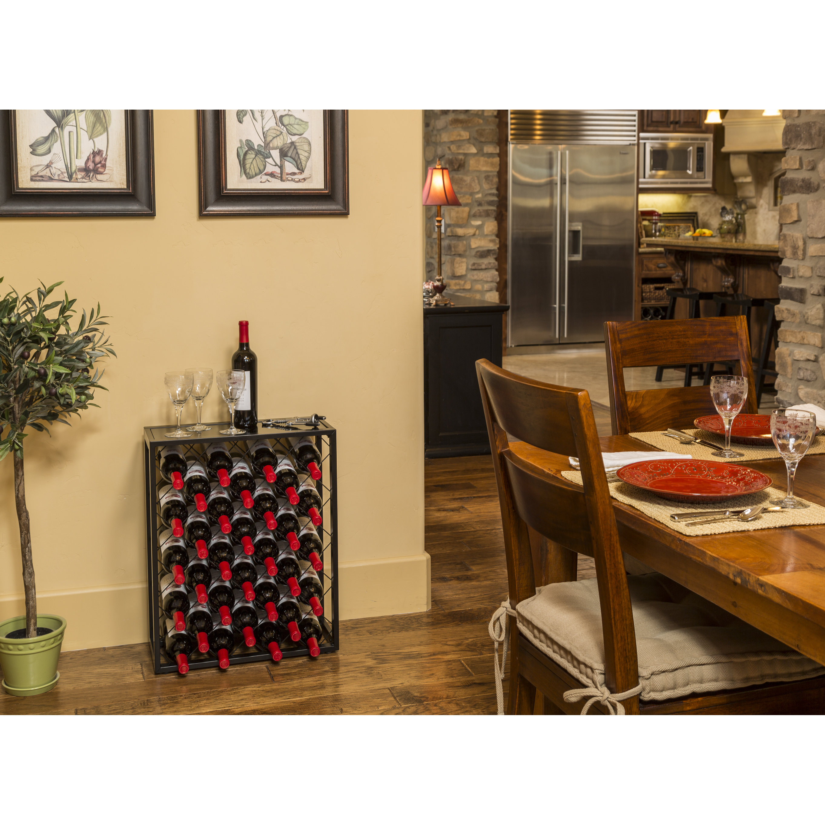 Mango Steam 32 Bottle Floor Wine Rack & Reviews | Wayfair