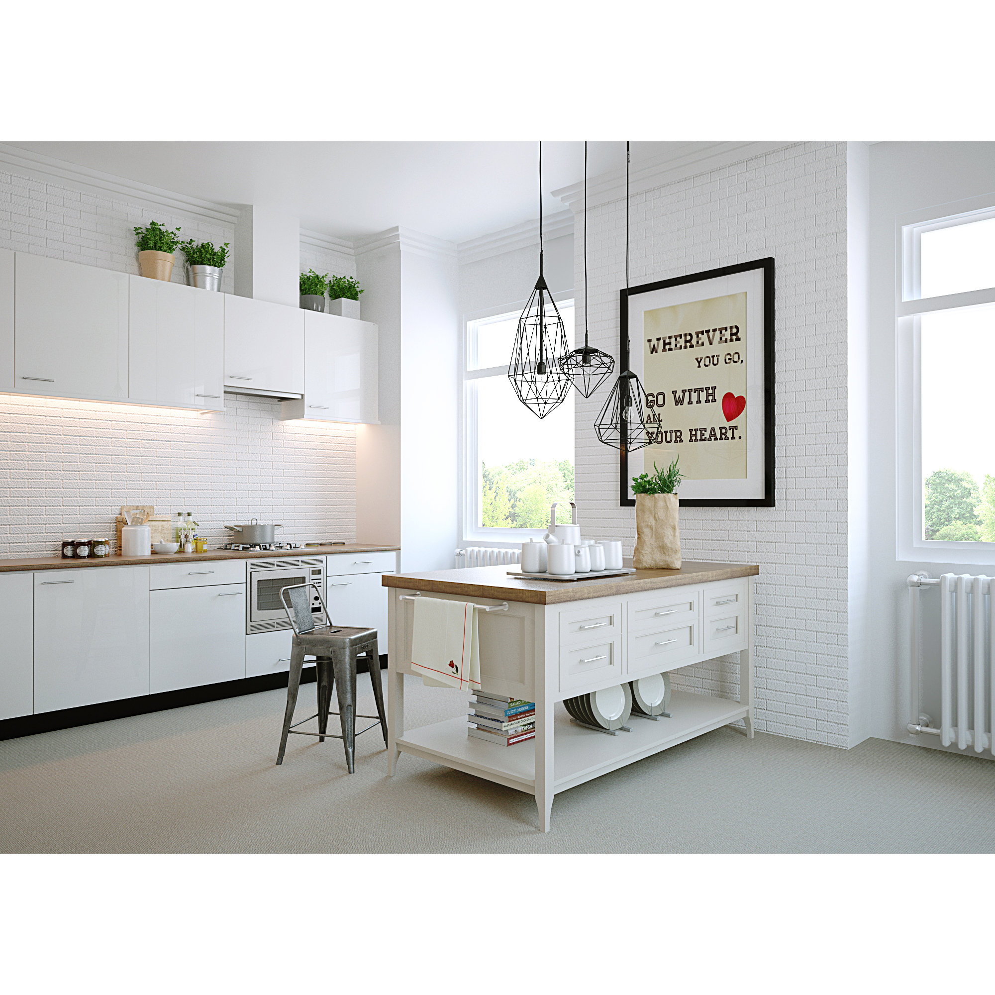 222 Fifth Furniture Gramercy Kitchen Island Wayfair